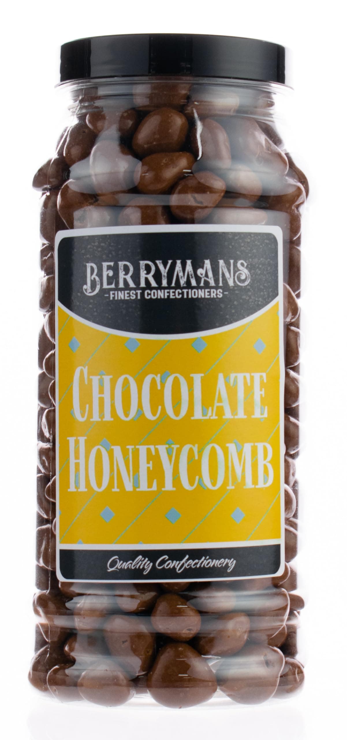Original Chocolate Honeycomb Retro Sweets Gift Jar by Berrymans Sweet Shop - Classic Sweets, Traditional Taste.