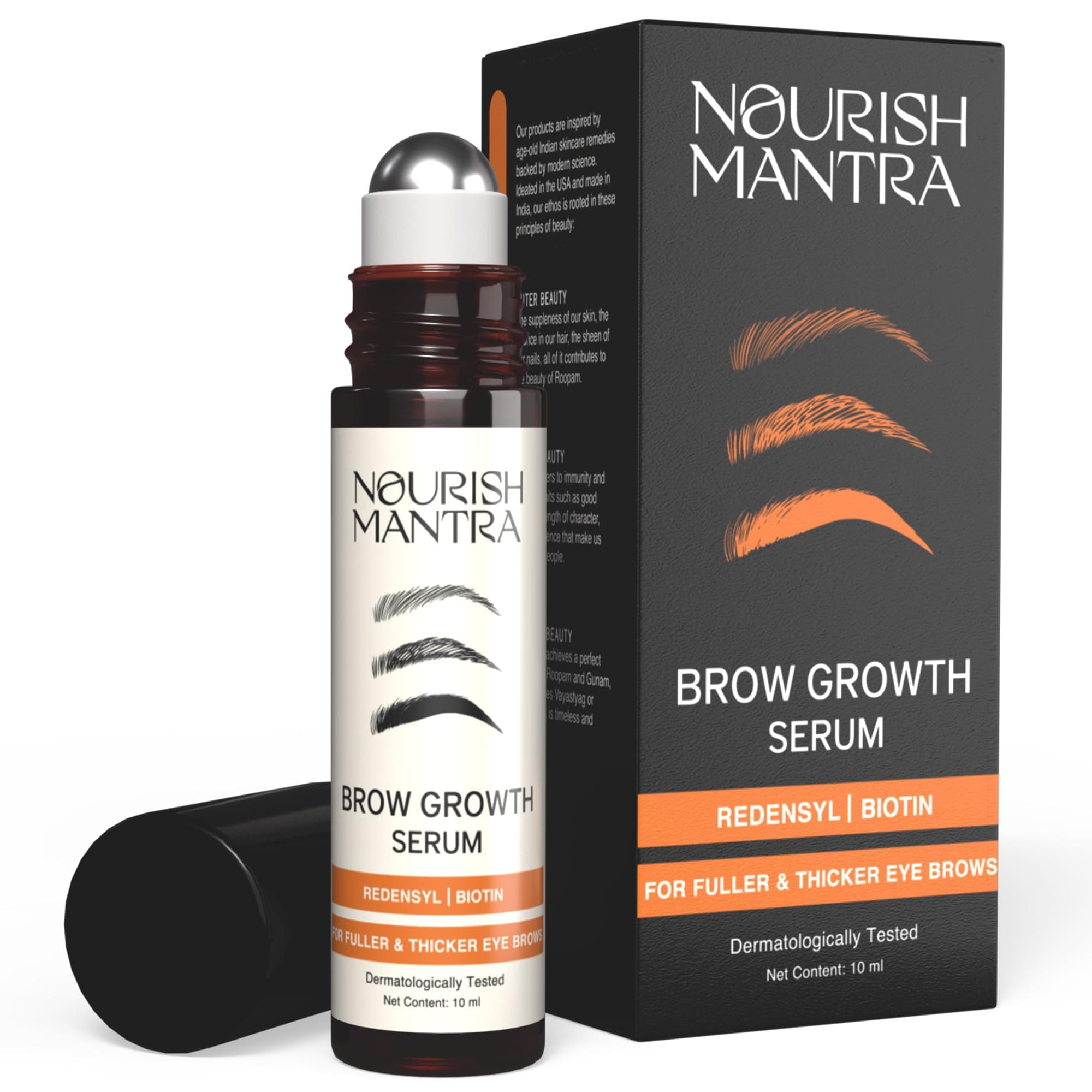 Brow Growth Serum (10ml) / Formulated with Redensyl, Biotin, Peptides & Amino Acids/For Brow Growth and Thickness