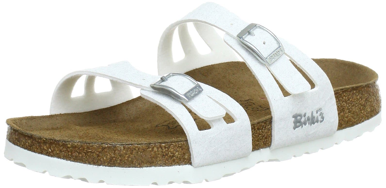 Birki ''Moorea Soft'' from Birko-Flor in Glitter Crinkle White 36.0 EU N