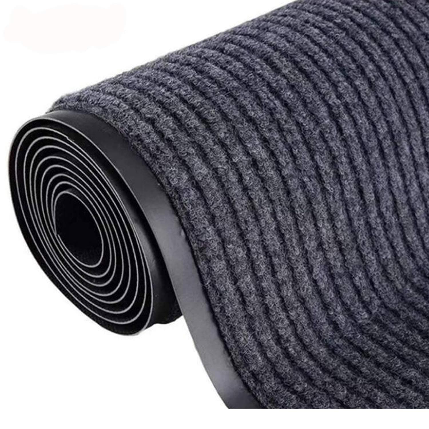 MYOYAY Carpet Runner, 3ft x 10ft Hallway Runner with PVC Non-Slip Backing Indoor Outdoor Floor Mat Area Rugs for Kitchen Balconies Living Room Dining Room Decks Patio (Gray)