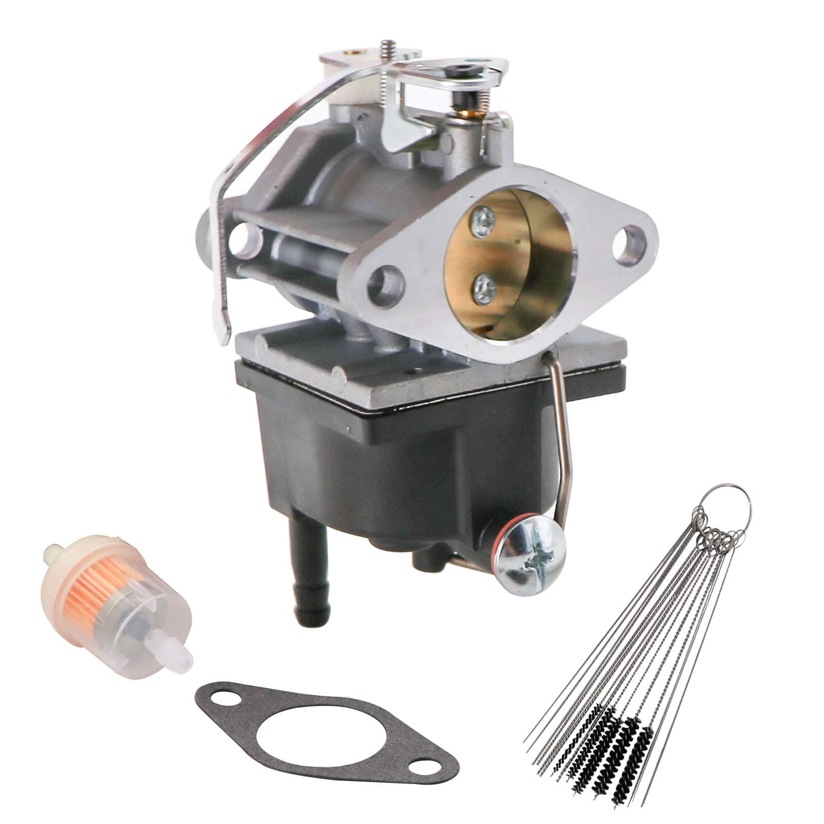 KIPA Carburetor For Tecumseh OH318 OHM90 OHM110 Engines Replace # 640353 640285 640289 640328 640329 with Gasket & Carbon Dirt Jet Cleaner Tool kit Durable