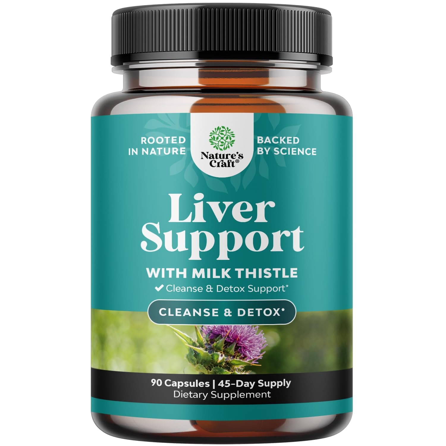 Natures Craft Liver Supplements with Milk Thistle - Artichoke for Men and Women (90 Count)