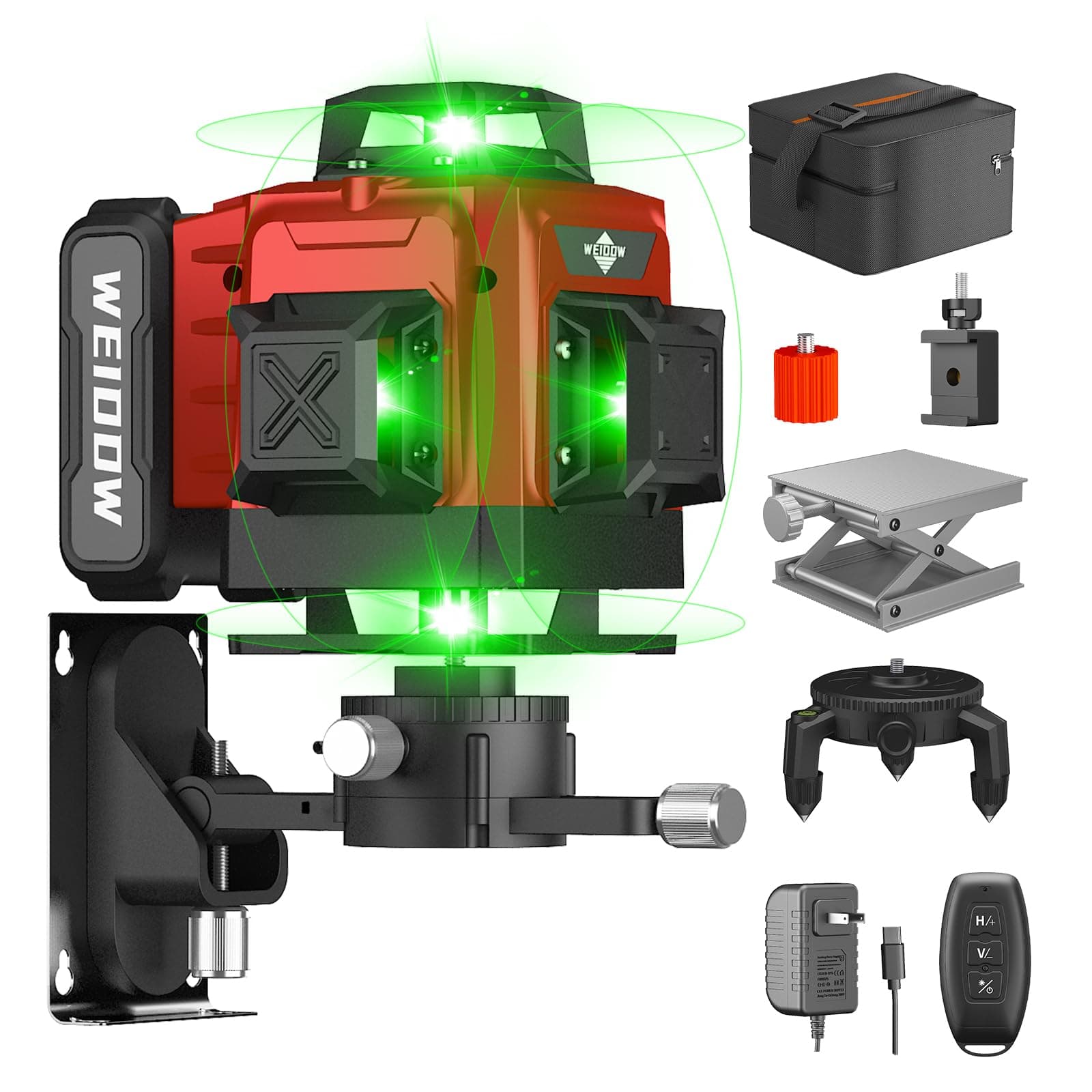 laser level Self Leveling 16 Lines 4�360� for Picture Hanging and Construction, High-capacity Lithium Battery