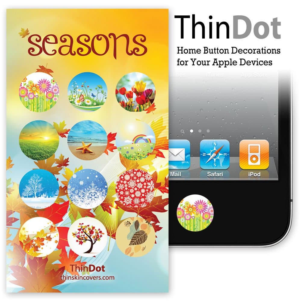 ThinDot Home Button Stickers for iPod/iPhone/iPad - Seasons