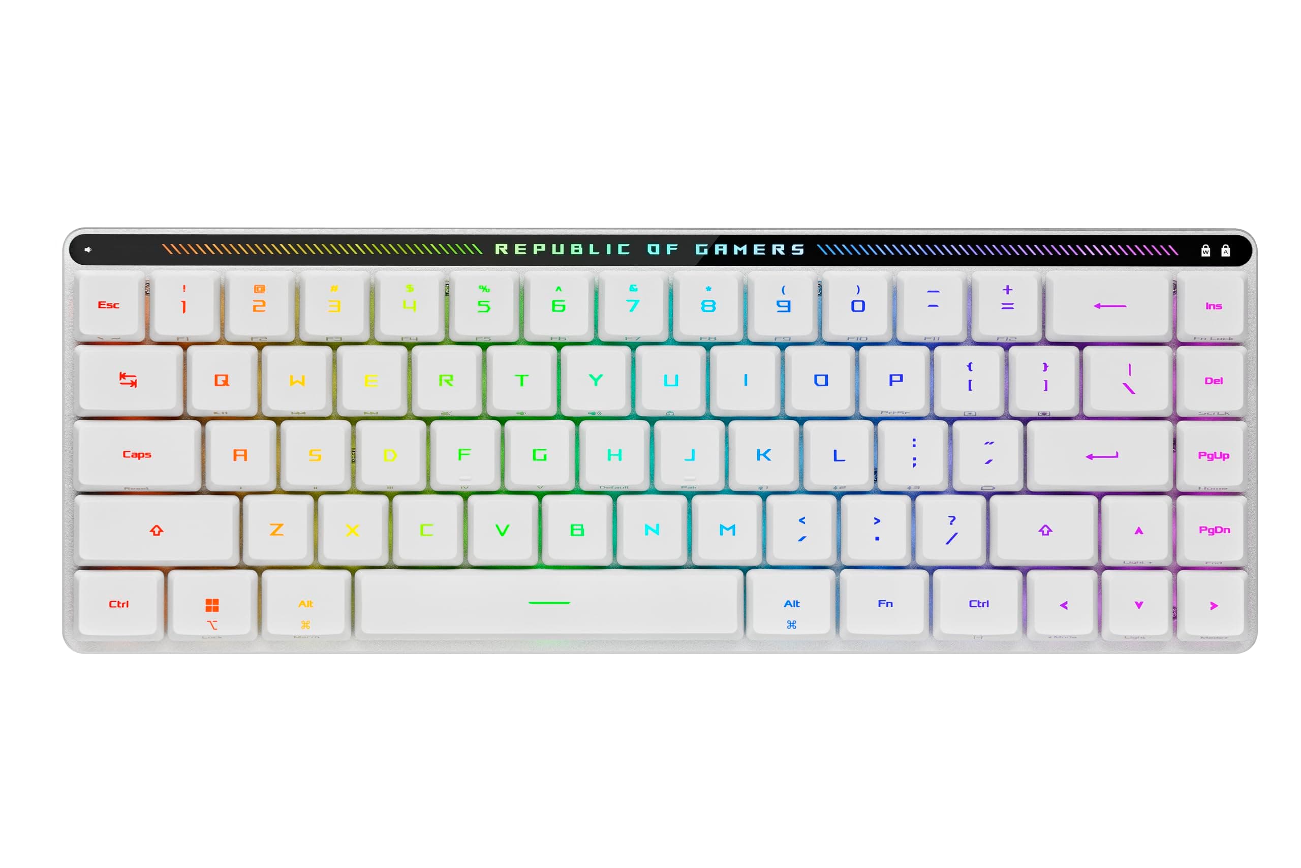 ROG Falchion RX 65% Low Profile Wireless Gaming Keyboard with Low Profile ROG RX Optical Switches, Tri-Mode Connection, Protective Cover, Silicone Dampening Foam, Panel