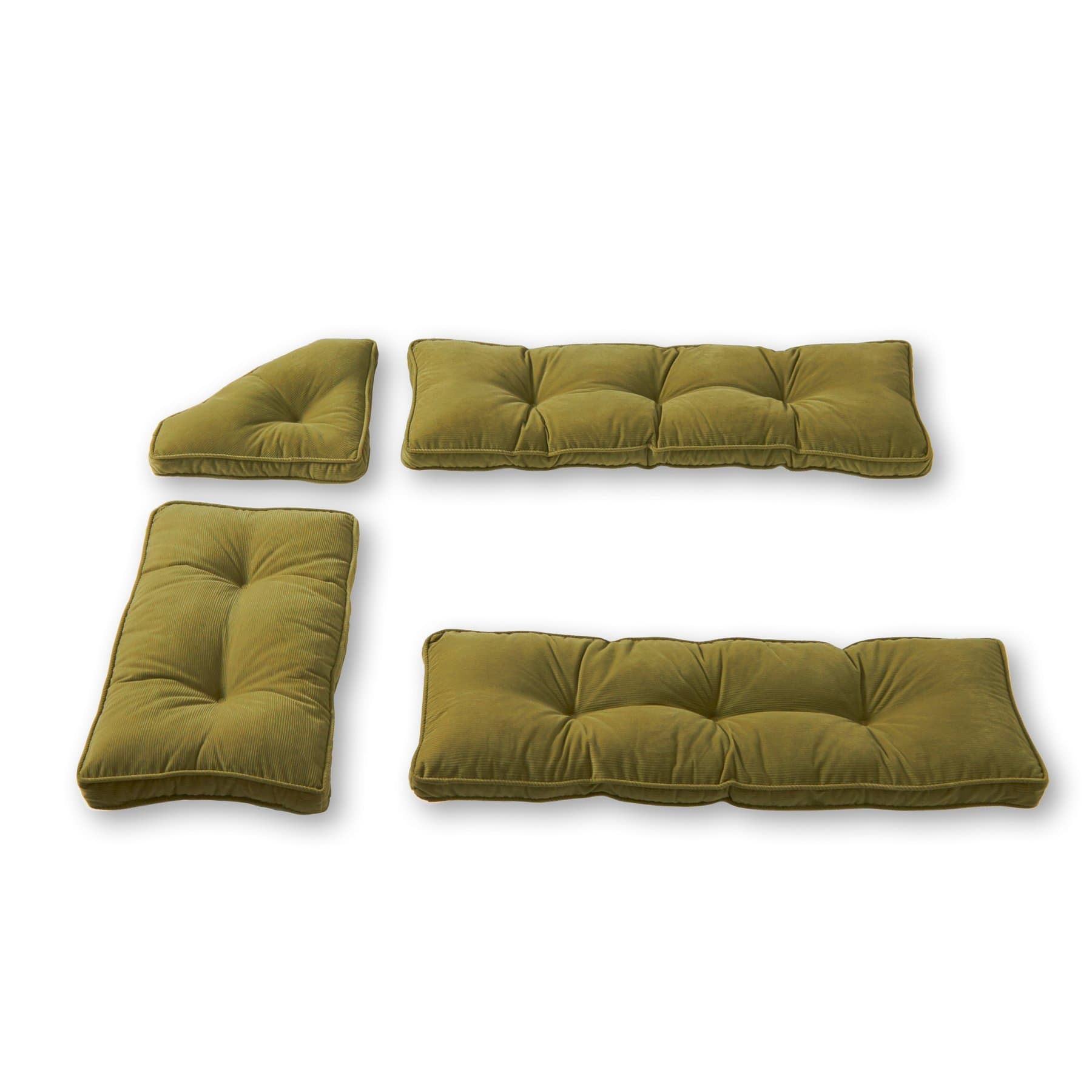 Greendale Home Fashions Nook Cushion Set, Olive Green, Pack of 4.