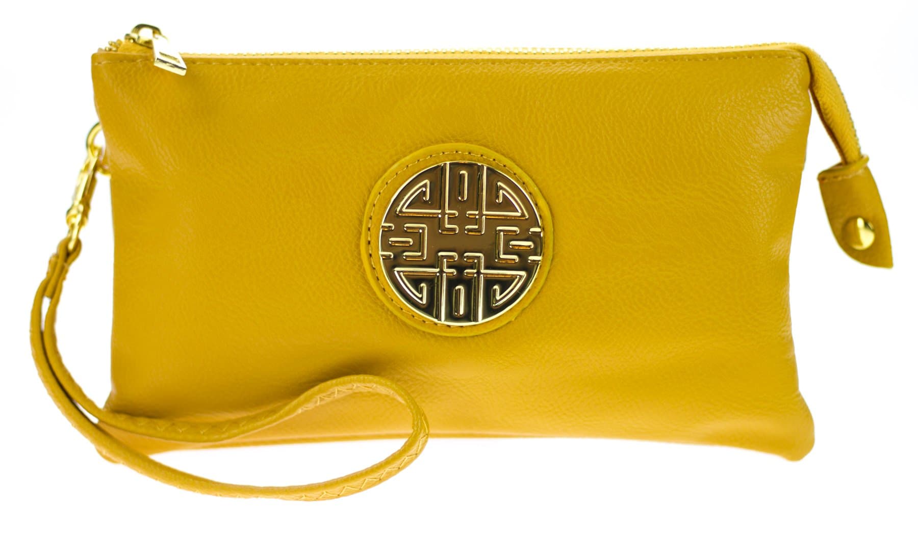 Canal Collection Soft PVC Leather Wristlet With Emblem (Yellow)