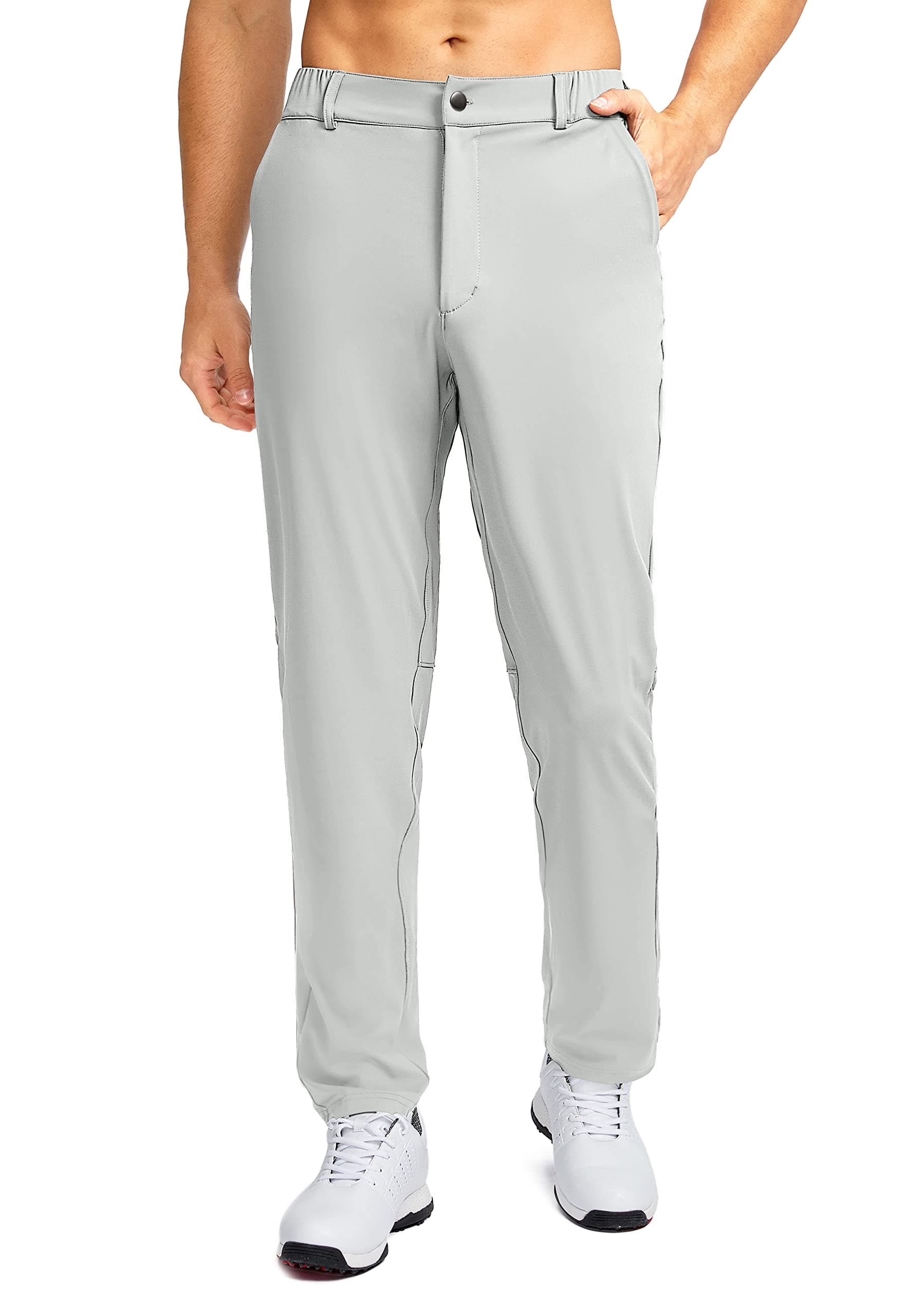 SoothfeelMen's Golf Pants with 5 Pockets Slim Fit Stretch Sweatpants Casual Travel Dress Work Pants for Men