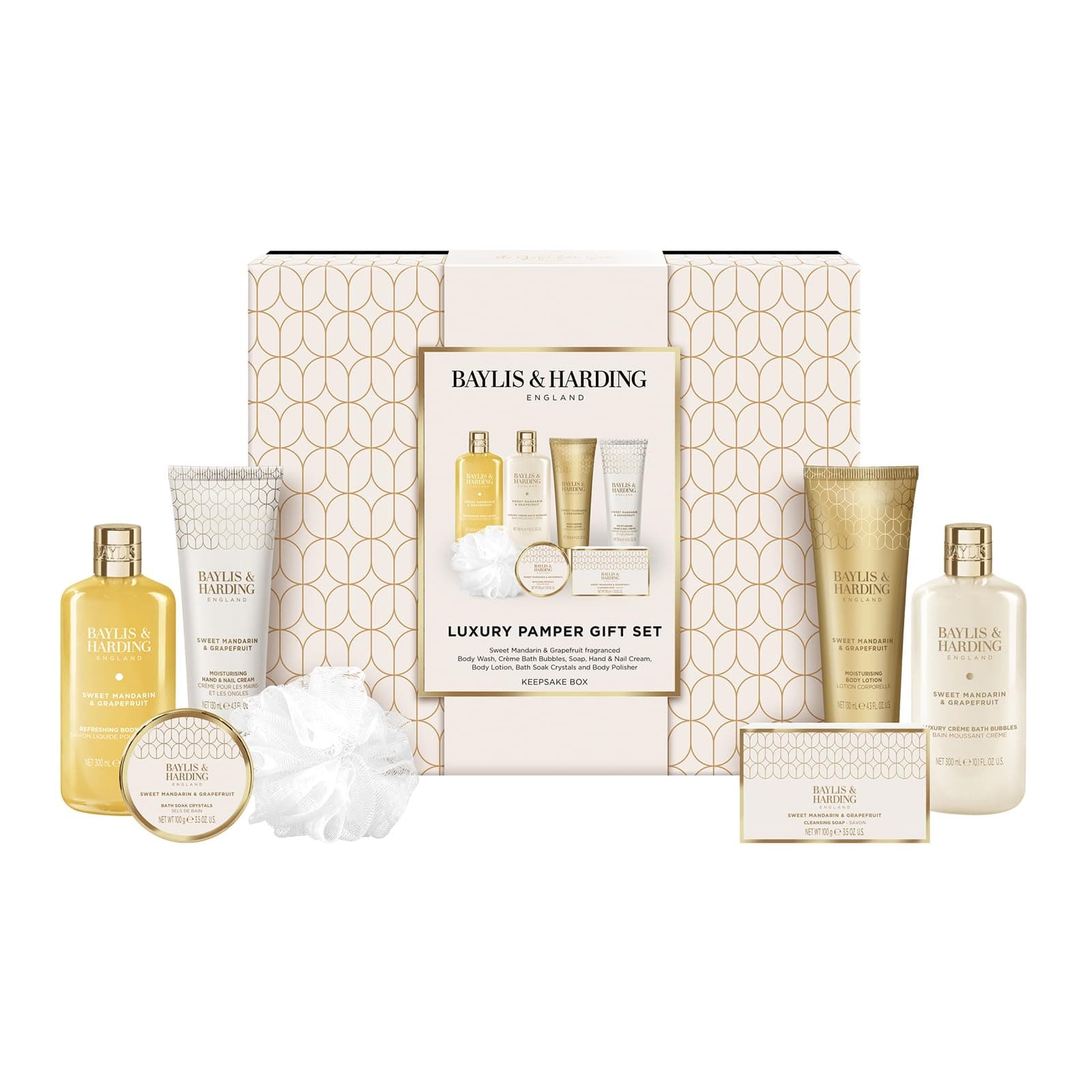 Baylis & Harding Sweet Mandarin & Grapefruit Luxury Pamper Gift Set - Vegan Friendly
