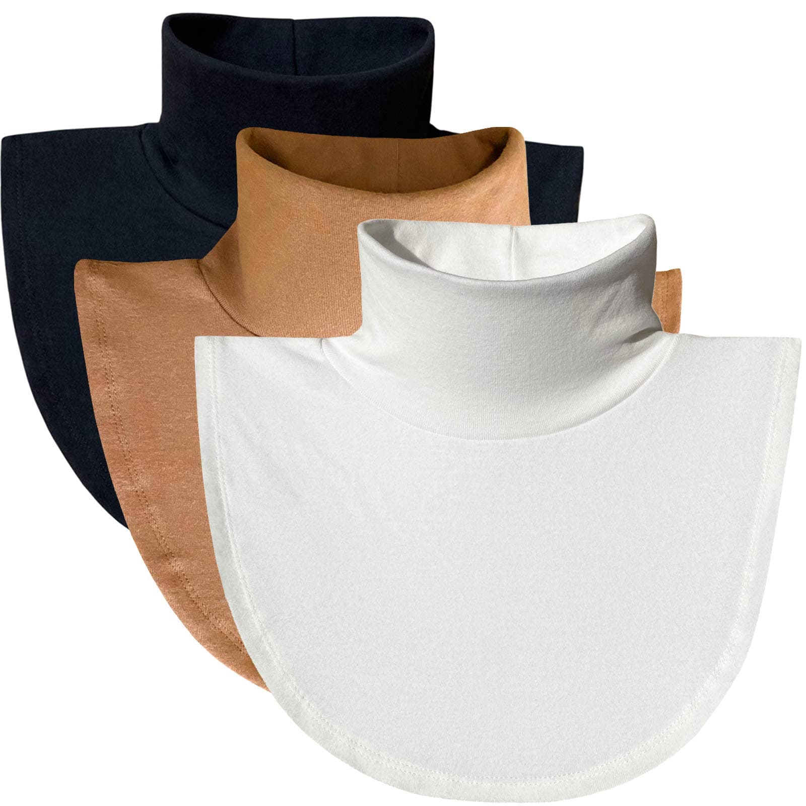 ZESLMG Womens Dickies Detachable Turtleneck Collar, Cotton Half Mock Turtlenecks