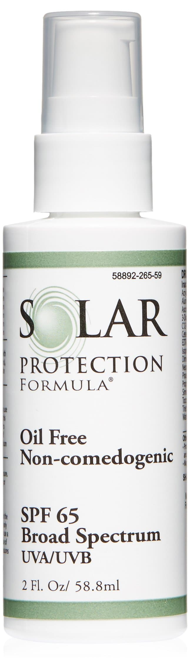 Solar Protection Formula SPF 65 Oil Free Sunscreen, 2 Fl Oz
