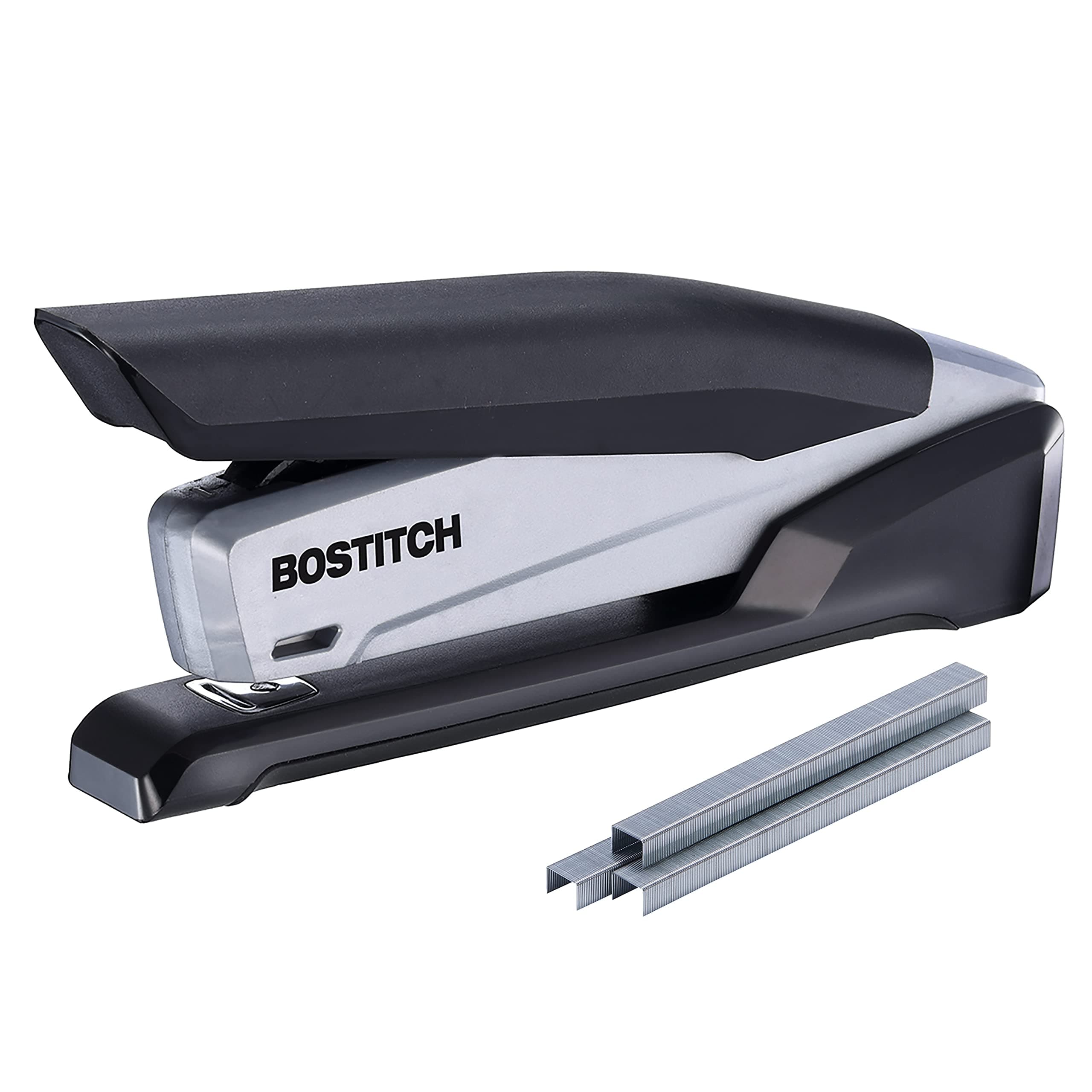 Bostitch Office InPower Desktop Eco-Friendly Stapler, One-Finger Technology, Jam-Free, Includes 210 Staples, Black (1100)