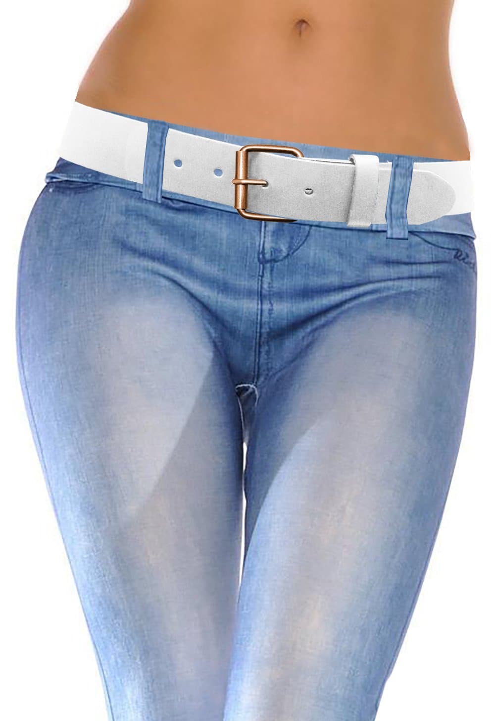 LUNA Women's Premium Quality Thick Wide Leather Belt - Fashion Removable Snap On Belt (7 Colors/8 Sizes)