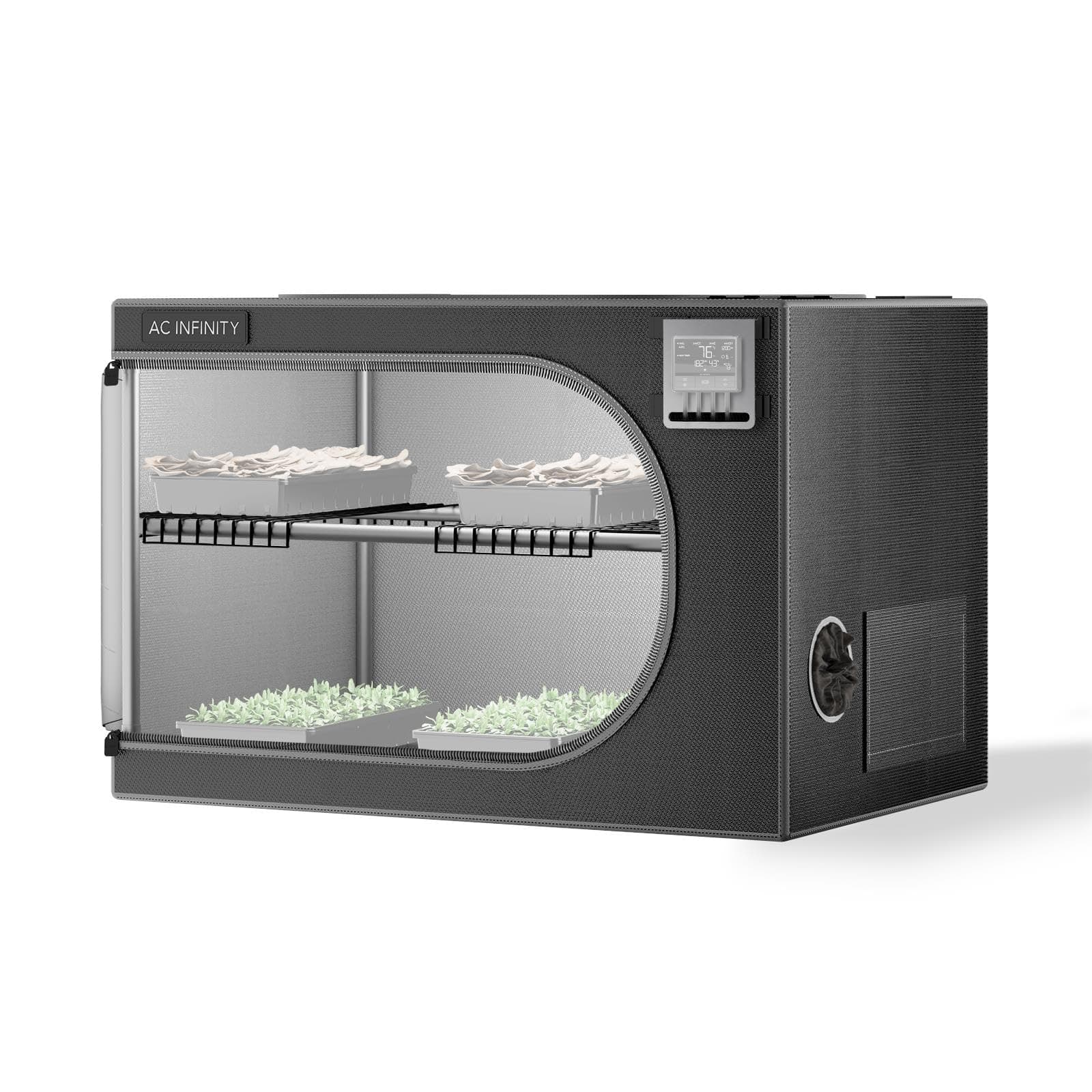 CLOUDLAB Advance Propagation Grow Tent, 60x60x90cm 2000D Diamond Mylar Canvas Vertical Horizontal Orientation Mini Tent Germination Cloning Mushroom Early Indoor Plant Growing, 24"x24"x36"