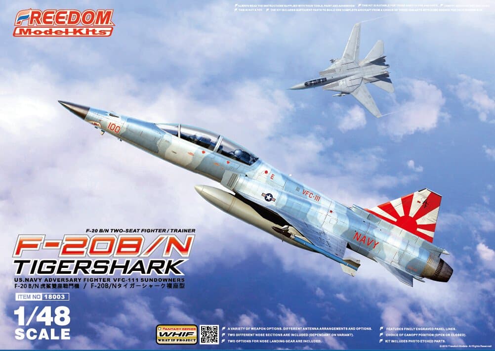 F-20B/N Tigershark VFC111 Sundowners 2-Seater USN Adversary Fighter