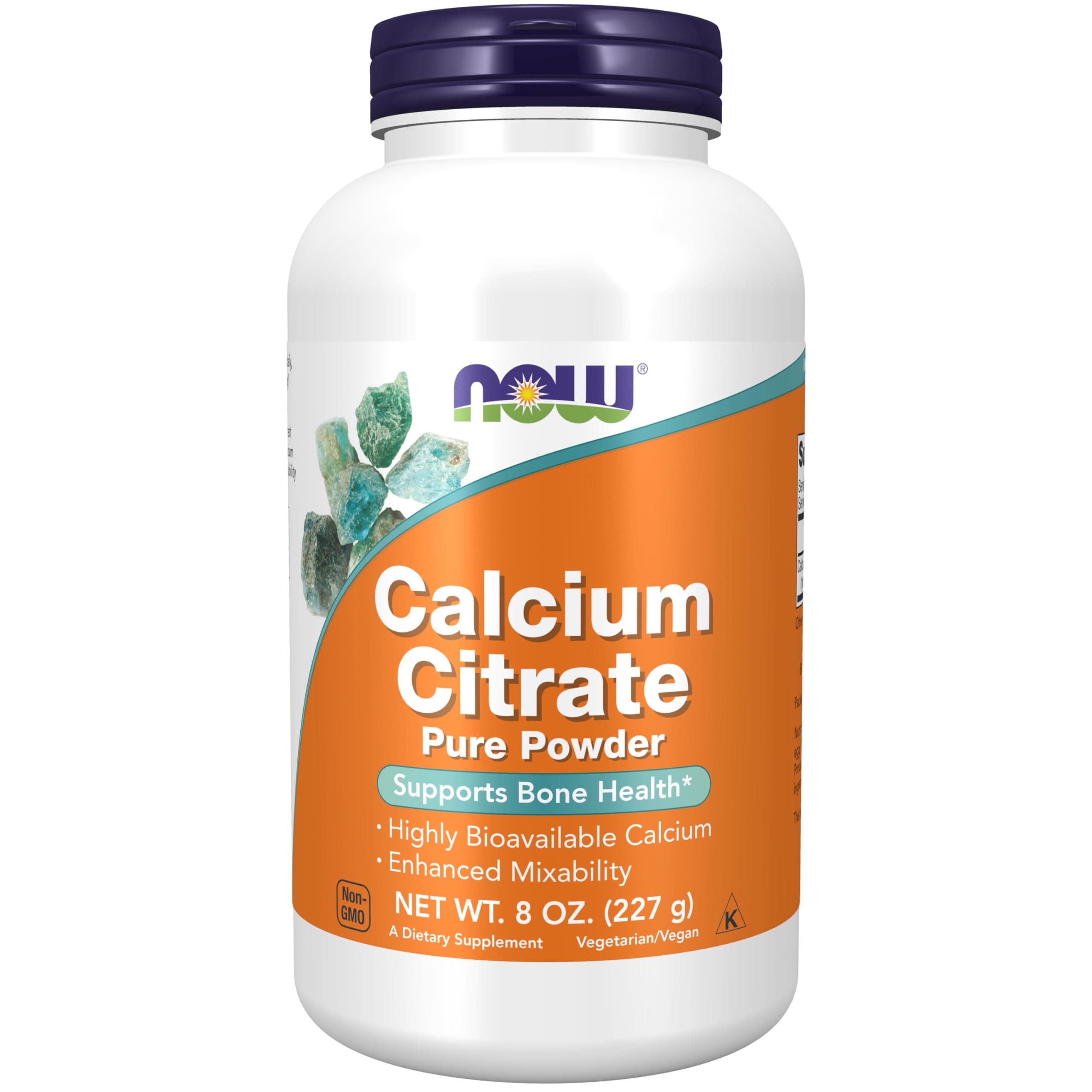 Supplements, Calcium Citrate Powder, Highly Bioavailable Calcium, Supports Bone Health*, 8-Ounce