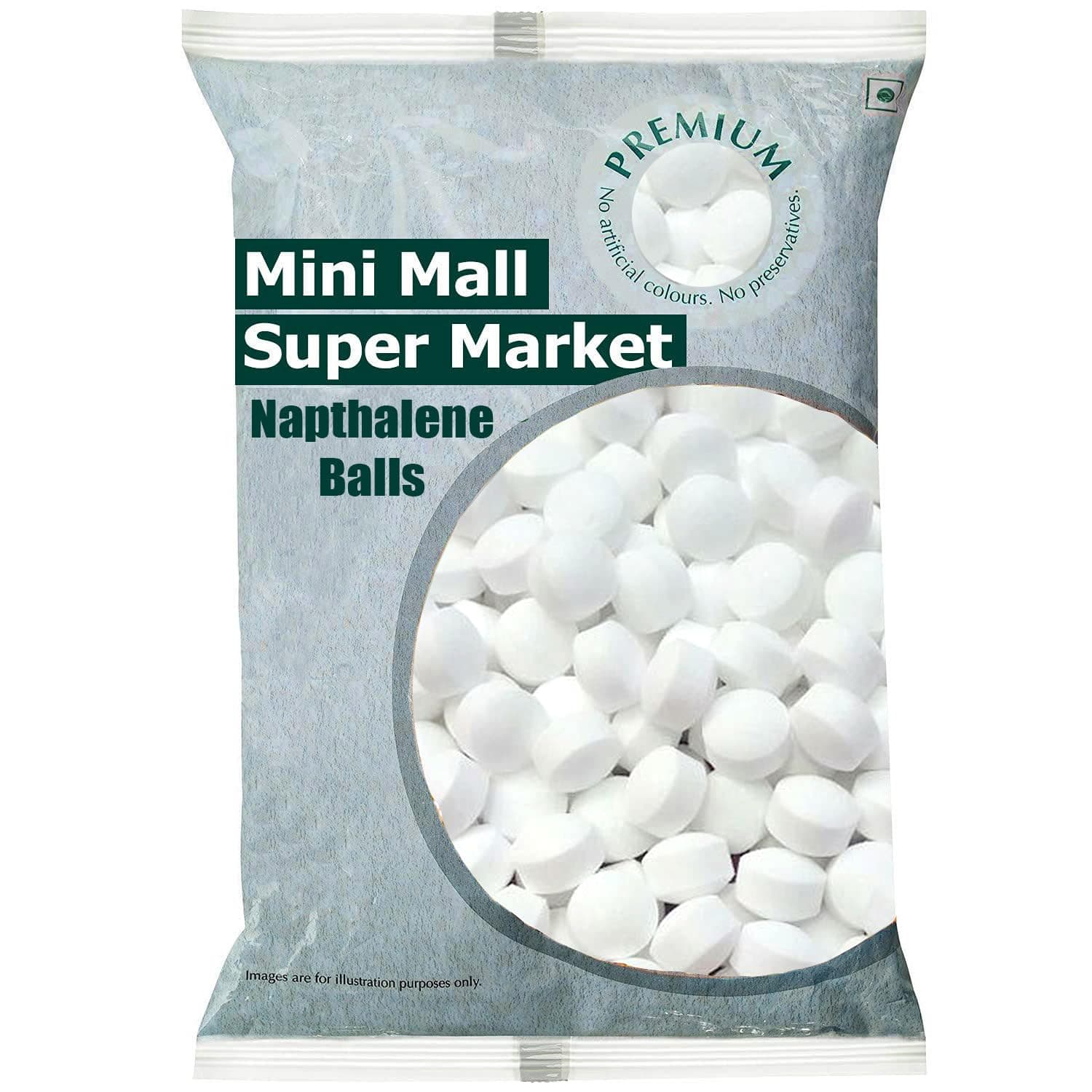 MINI MALL SUPER MARKET Naphthalene Balls/White Naphthalene Balls for Bathroom/Clothes/Wardrobe/Protect Clothes, Smell Safe/Germs Free (250 Grams)