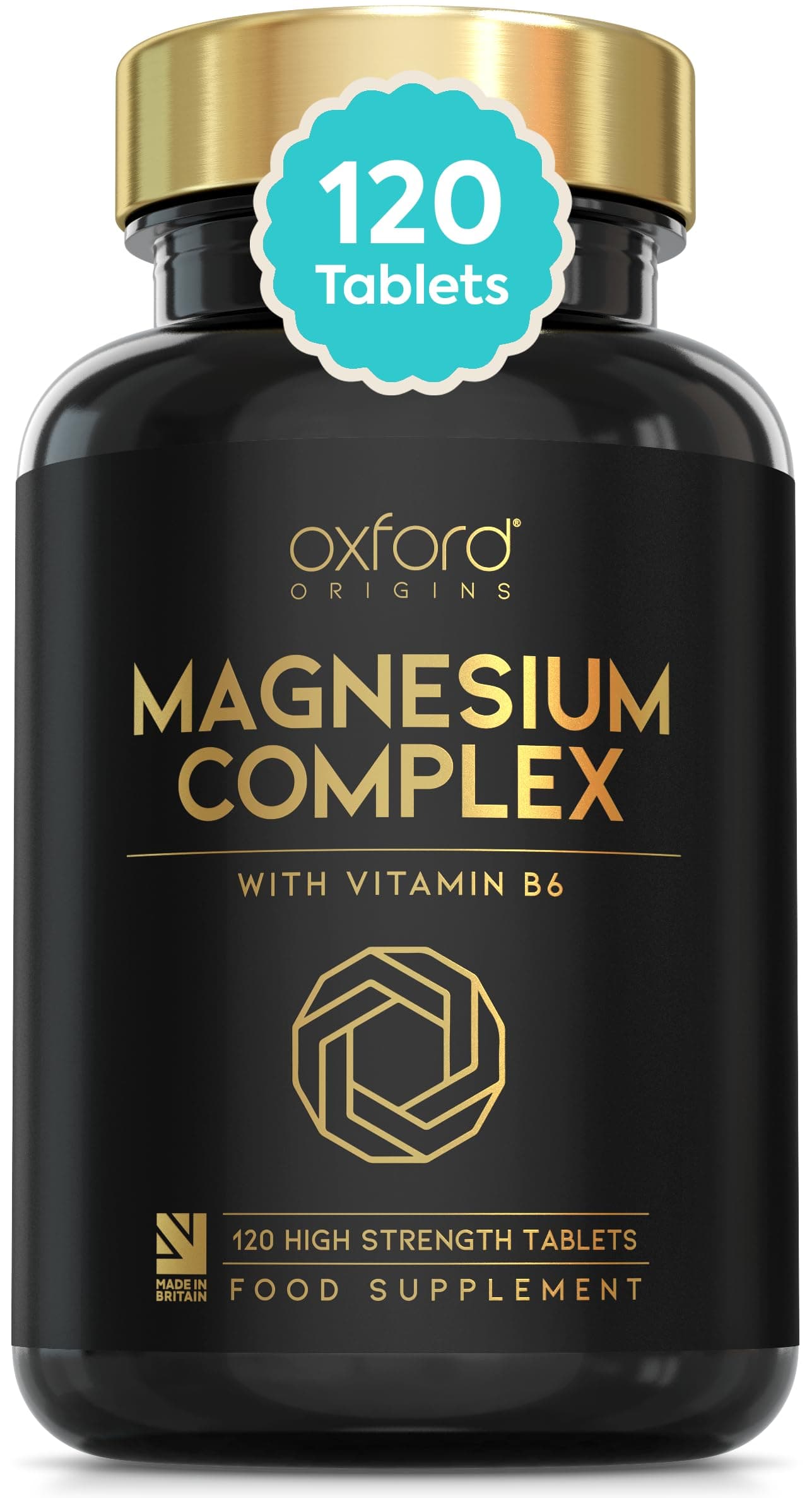 Advanced Magnesium Complex with Vitamin B6 | Made in The UK | Magnesium Supplements for Restless Leg Syndrome Relief, Leg Cramps & Sleep | Mag Citrate, Oxide & VIT B6 | 120 Capsules