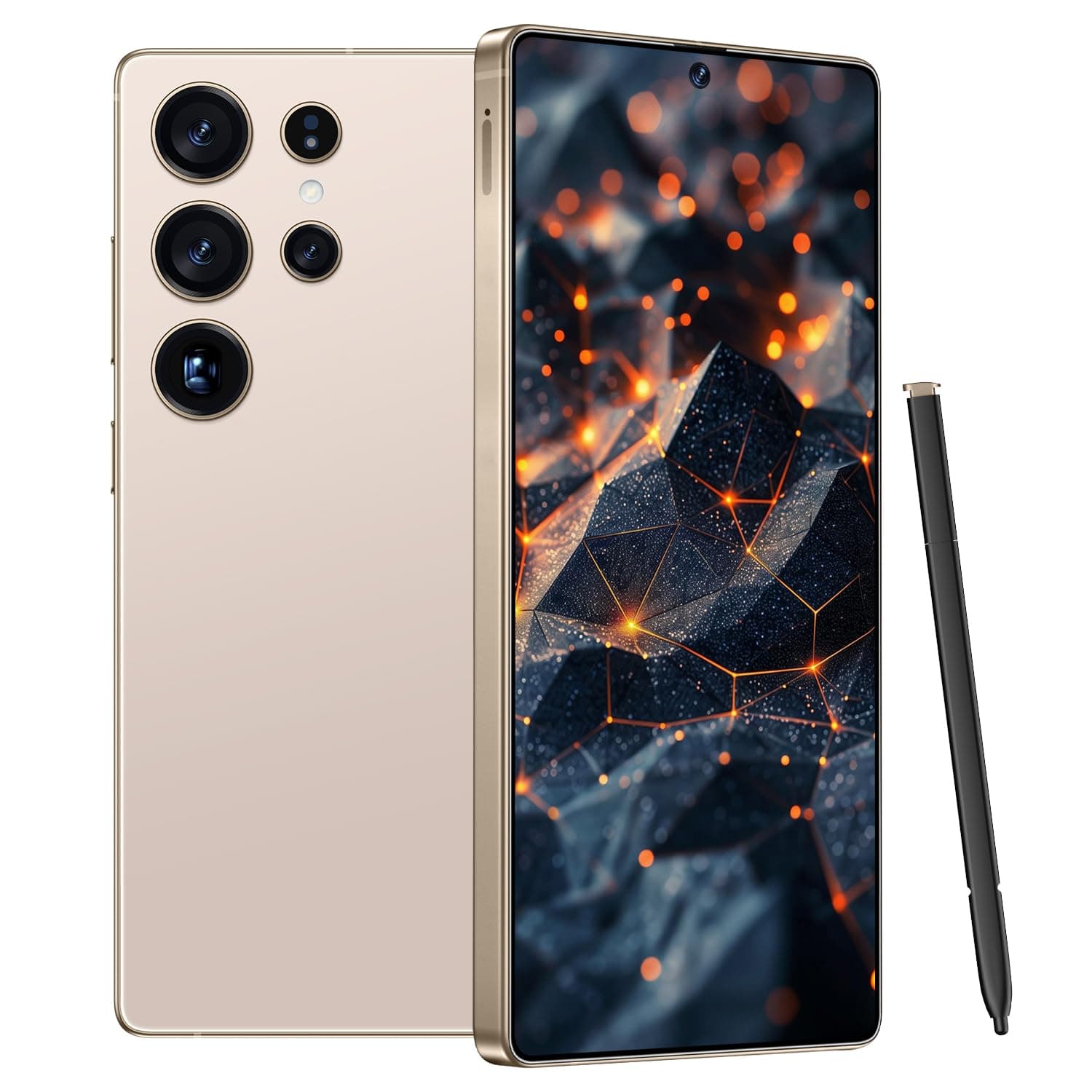 I25 Ultra Smartphone 8+256GB, 6.99" FHD+ Display, Snapdragon 8 Gen 3, 7000mAh, 68MP+108MP Cameras, Stylus Pen, Fingerprint & Face Unlock, GPS (Desert Titanium)