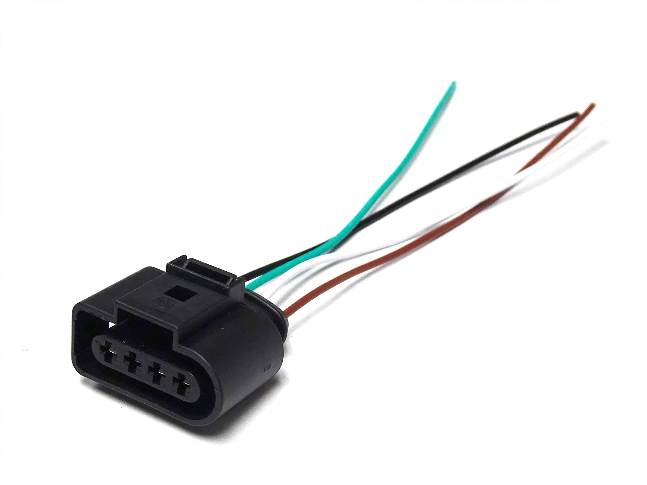 4 PIN FEMALE WIRED IGNITION COIL CONNECTOR PLUG SOCKET COMPATIBLE WITH VW SKODA SEAT models 4B0973724 1J0973724