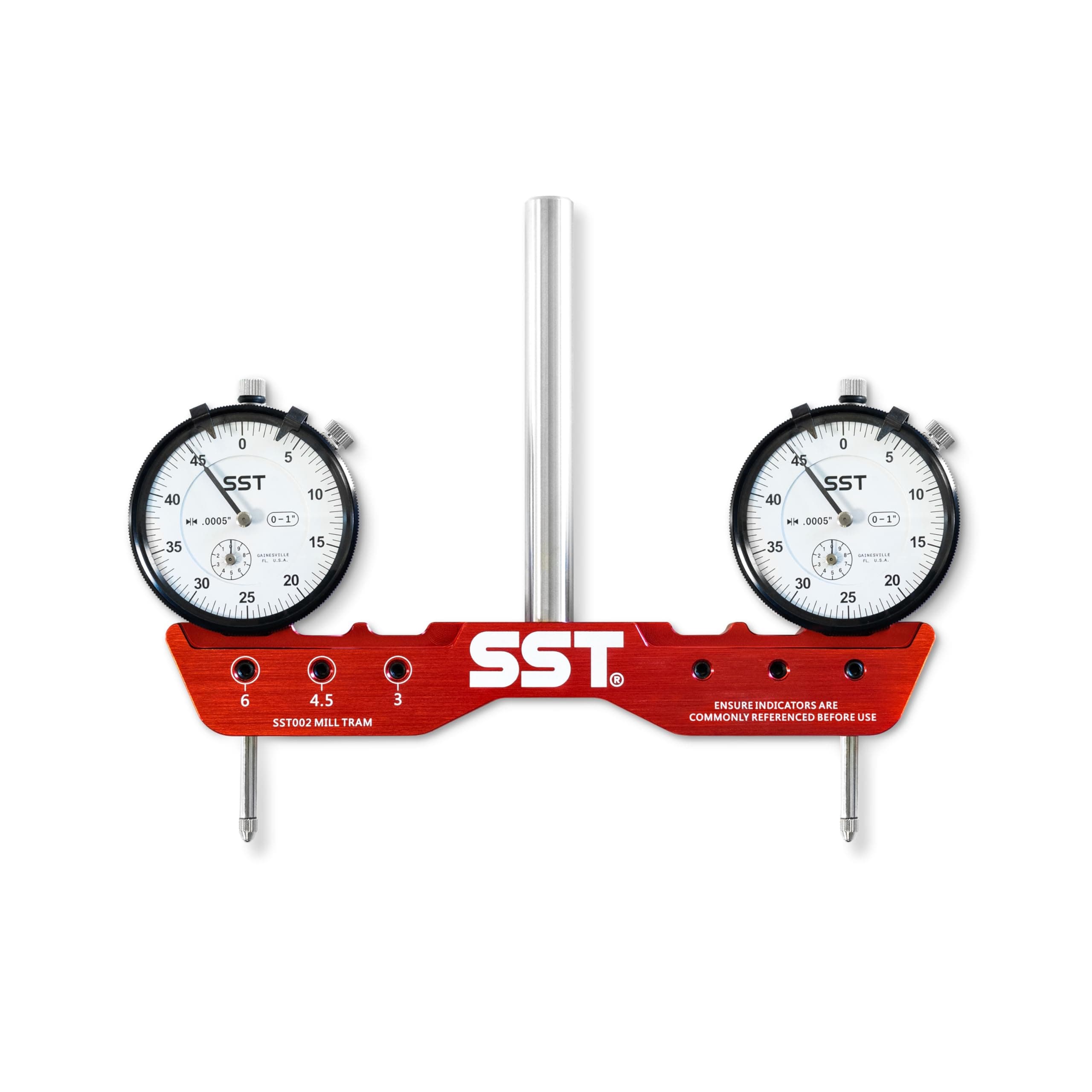 SST - Regular Mill & Lathe Tramming System - Tram, Align, & Square for Machine Calibration - For Angular Misalignment - Precise & Powerful - 0.0005” Dial Indicators - Designed in the USA