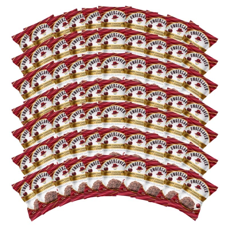 Undercover Chocolate Quinoa Crisps - Dark Chocolate + Cherries | 70-Count, Individually Wrapped Crisps | Gluten Free, Nut-Free, Allergen Friendly, Kosher, Plant-Based