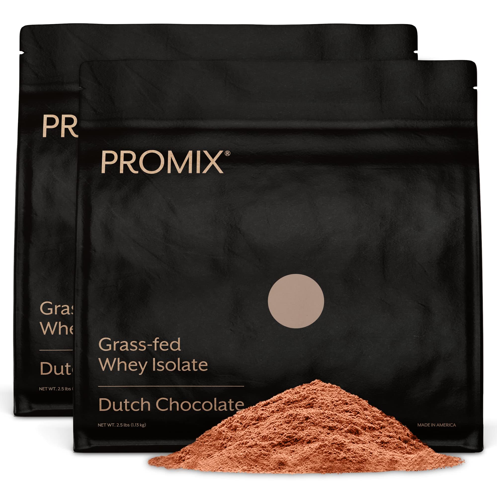 ProMix Nutrition Native Grass Fed Whey Protein Isolate | 100% Optimum All Natural | Undenatured | Non-GMO + Gluten-Free + Soy-Free | ­Best for Fitness Shakes | Energy Smoothie (Chocolate, 5LB)