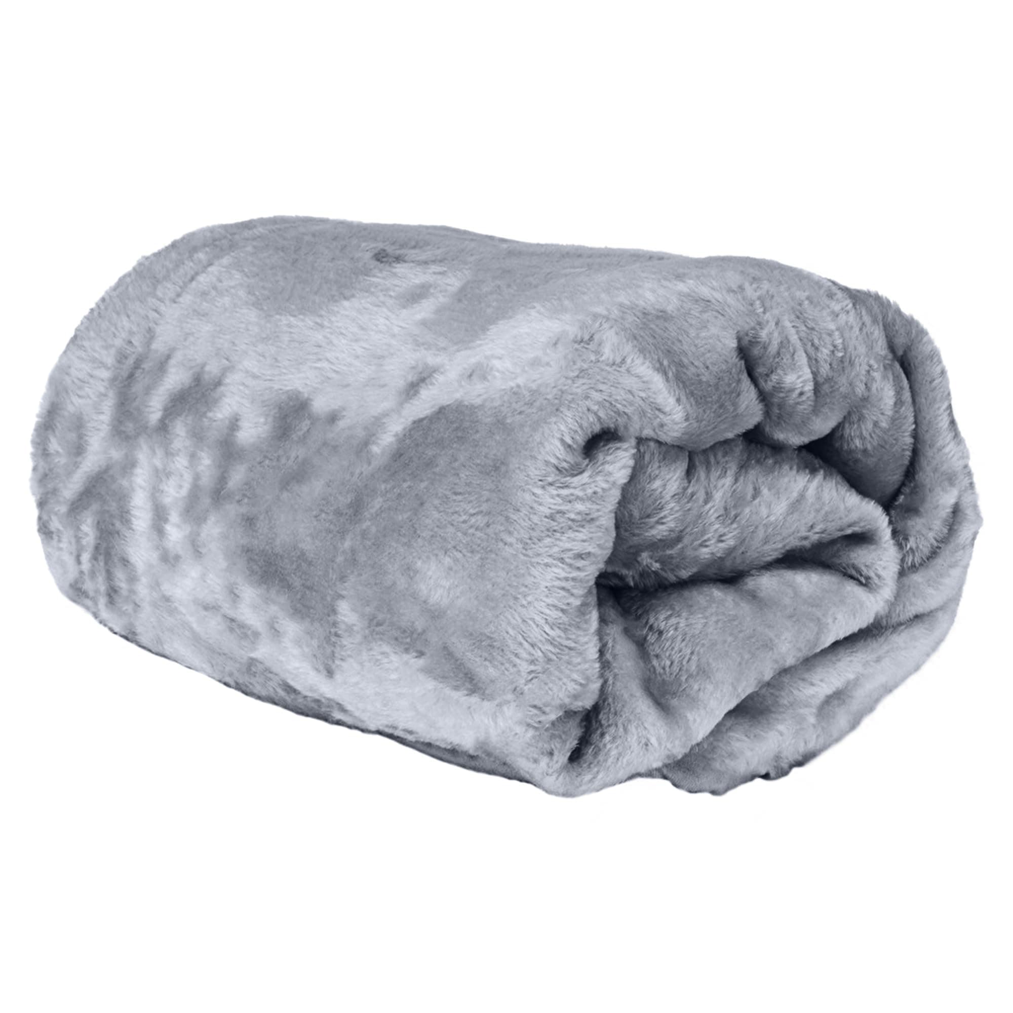 Hotel Linen Klub Double Micro Fleece Flannel Blanket - Ultra-Soft 260 GSM Super Plush Throw Blanket for Ultimate Warmth and Comfort, Size: 200 x 220 cm, Grey