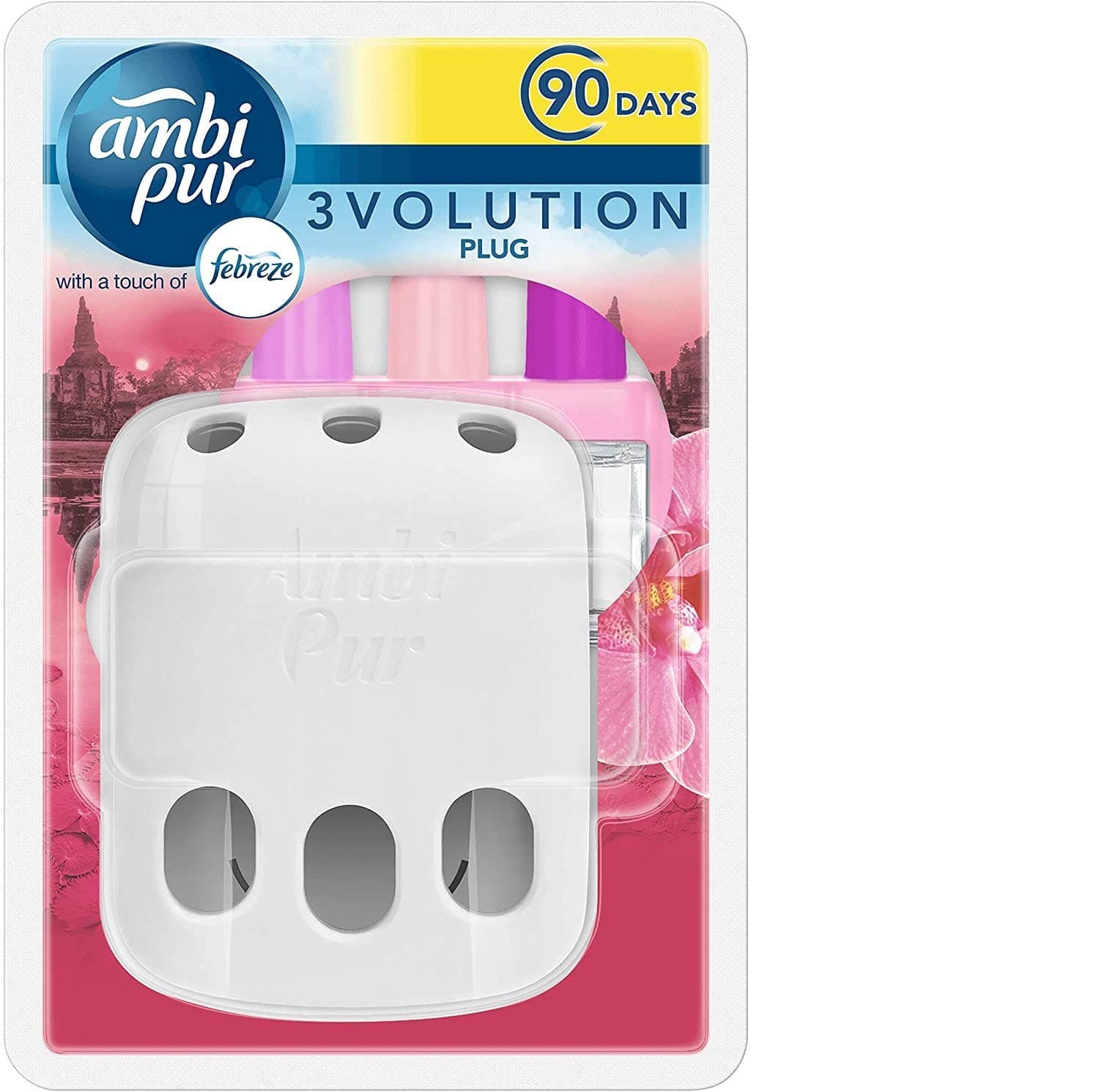 Febreze Ambi Pur 3Volution Air Freshener Plug In Starter Kit, Thai Orchid, 3 Alternating Scents to Clean Away OdoursFebre, 20 ml