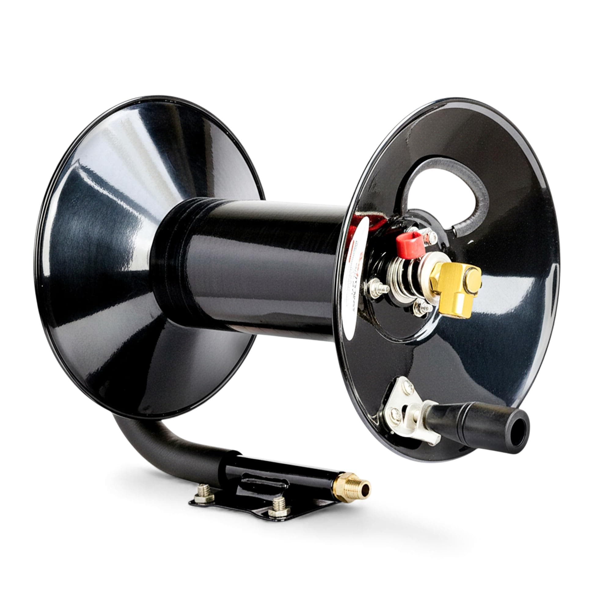 ReelWorks Air Hose Reel Tool Retractable Hand Crank 3/8" Inch x 100' Feet 300 PSI / 20 BAR Heavy Duty Steel Construction (Hose Not Included)