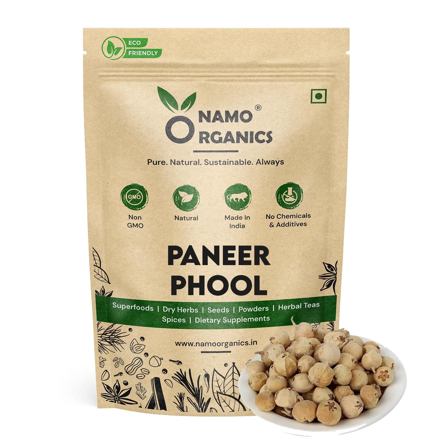 Namo Organics - Paneer Dodi Phool - Paneer Doda For Diabetes - 400 Gm