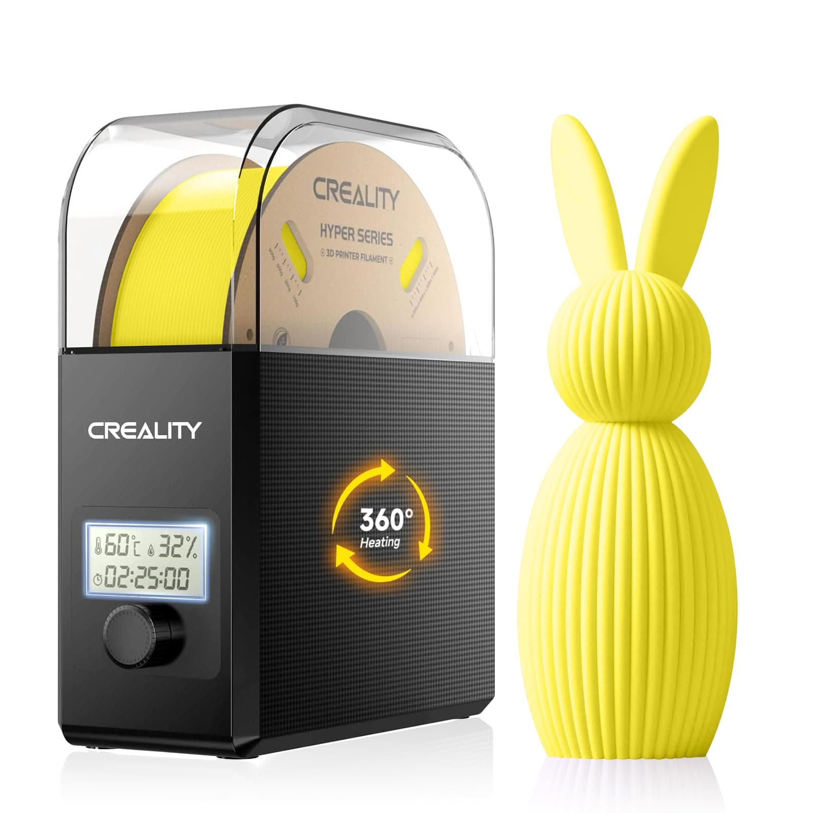 Official Creality Filament Dryer Box Pro, Upgrade 3D Printer Filament Dryer Box with Fan, 360° Heating Filament Dehydrator Storage Box for 1.75/2.85mm PETG PLA TPU ABS Nylon