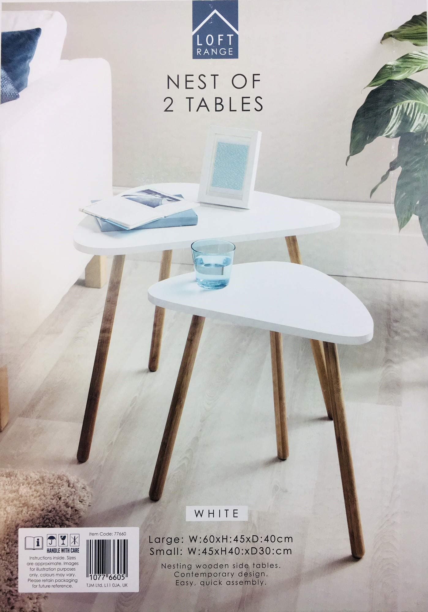 LOFT RANGE NESTING TABLES: SET OF 2 (WHITE) DESIGN