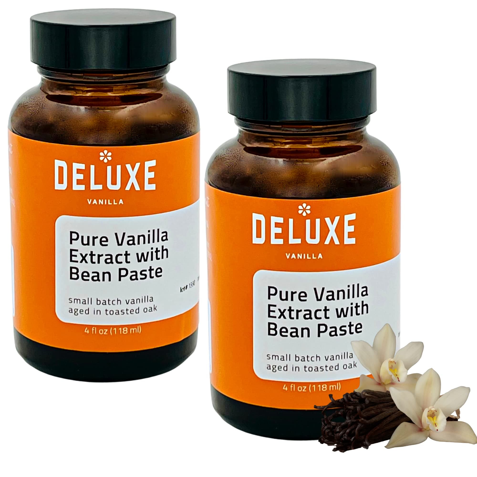 Deluxe Vanilla Vanilla Bean Paste (Pack of 2) Small Batch Rich Creamy Flavor