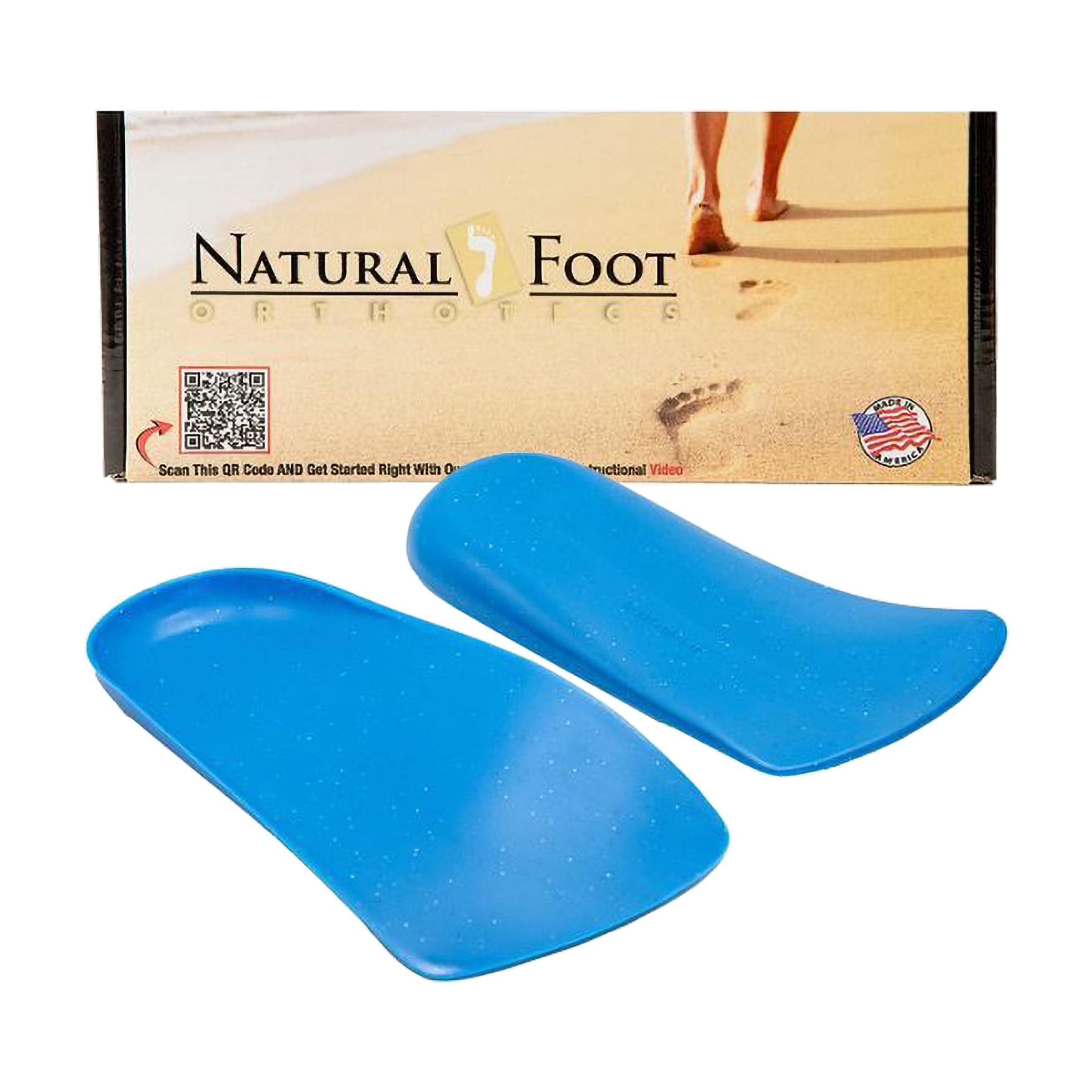 Natural Foot Orthotics Cloud RX Firm 3/4 Arch Support Insoles | Semi-Flexible Inserts for Men & Women | Podiatrist Designed for Plantar Fasciitis & Foot Pain | Made in the USA