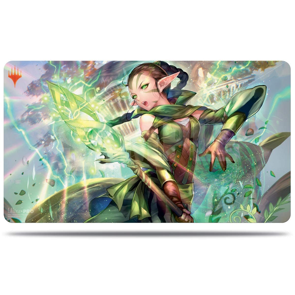 MTG War of The Spark Japanese Alternative Art Nissa Who Shakes The World Ultra Pro Printed Art Magic The Gathering Card Game Playmat