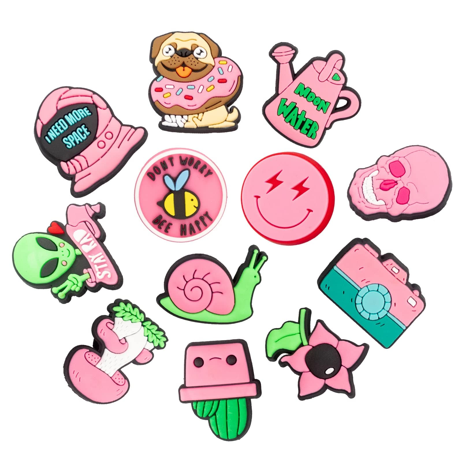 INUANShoe Charms for Clog Sandals Bracelets Wristbands Decoration, 17Pcs Fries Hamburger Drink Shapes Croc Charms for Kids Girls Boys Women Teens, PVC Cute Shoe Buckles Birthday Party Favor