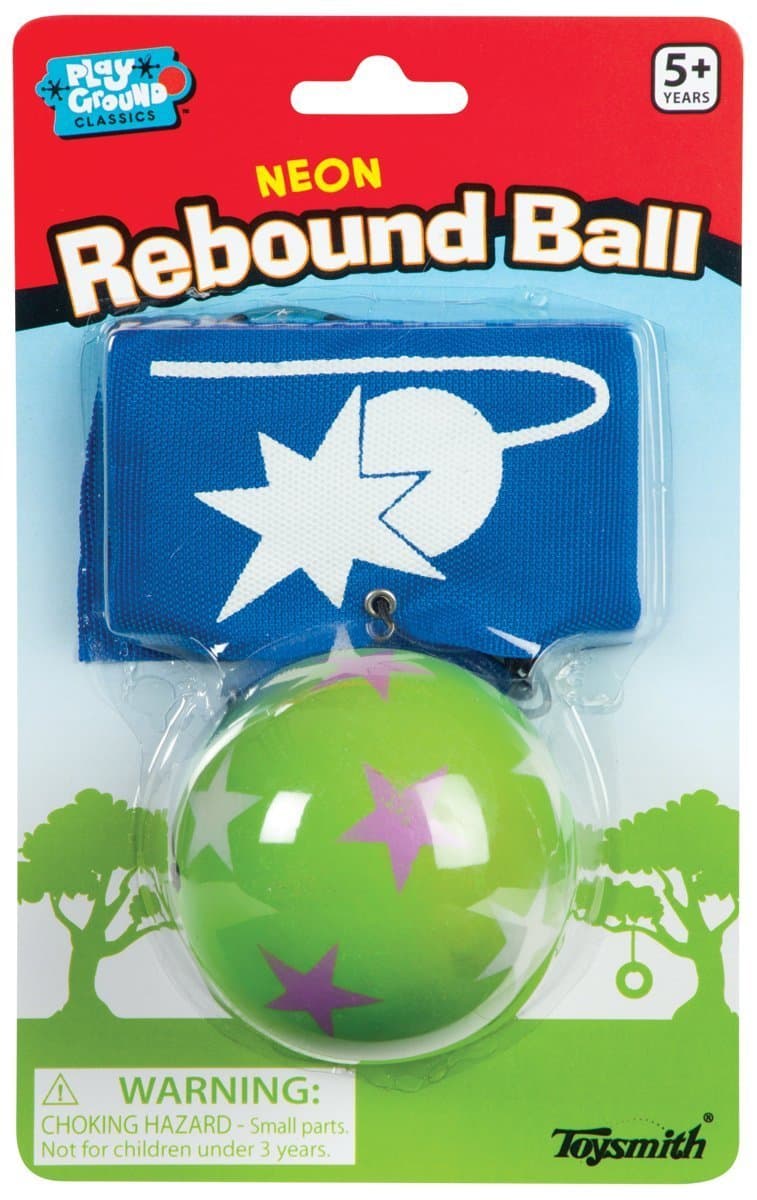 Toysmith Neon Rebound Ball, Assorted Colors (Packaging May Vary)