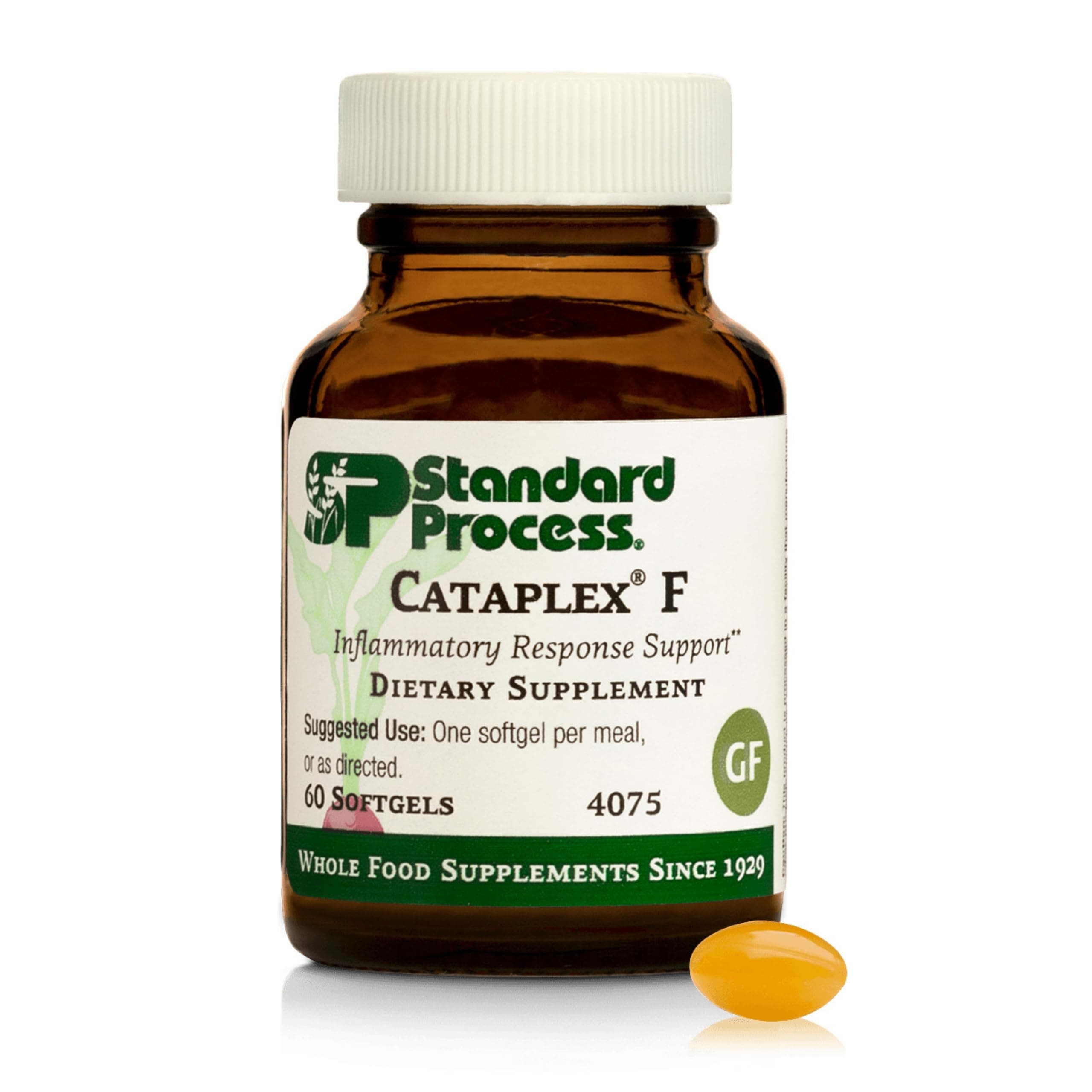 Standard Process Flax Oil Plus - Supplement with Vitamin B6 & Omega-3 Benefits - Supports Healthy Hair & Skin - Gluten-Free, Non-Dairy & Non-Soy - 60 Softgels (60 Servings)