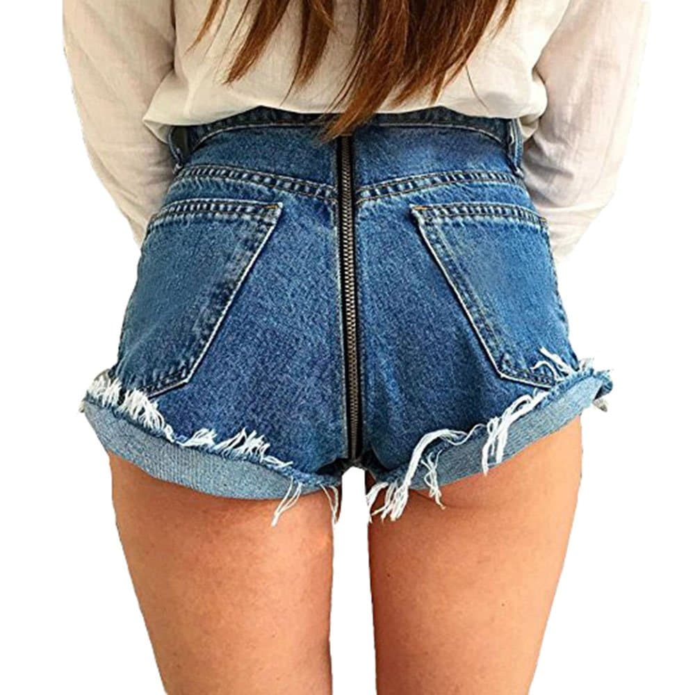 Deyou Women Denim Jeans Ladies High Waist Slim Fit Trousers Pant with Back Zipper Skinny Pencil Pants Pants Sexy Casual