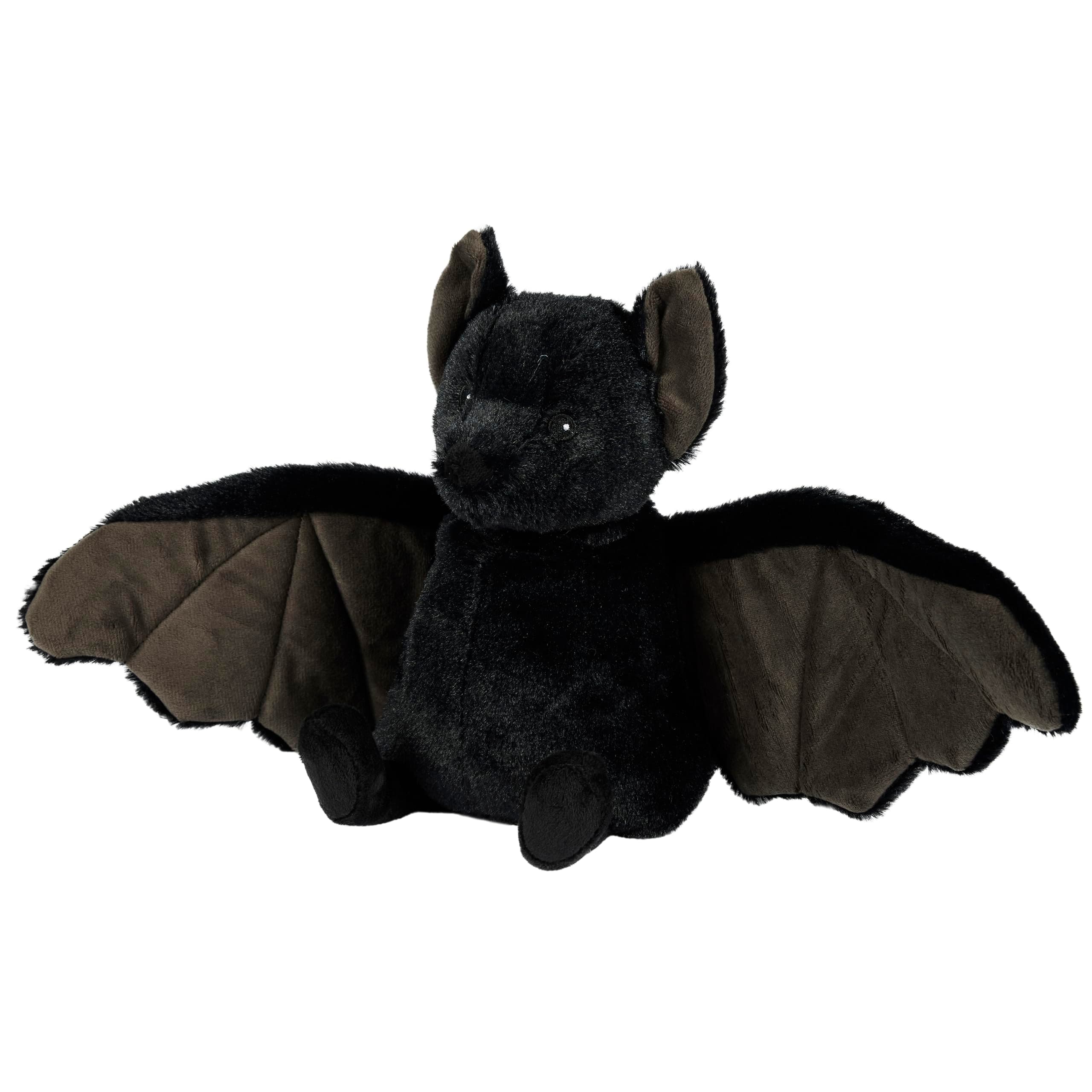Plush Black Bat Microwavable Heat Pad, Hot or Cold Cuddly Plushie, Lightly Scented with French Lavender, Soft Microwave Heat Cushion