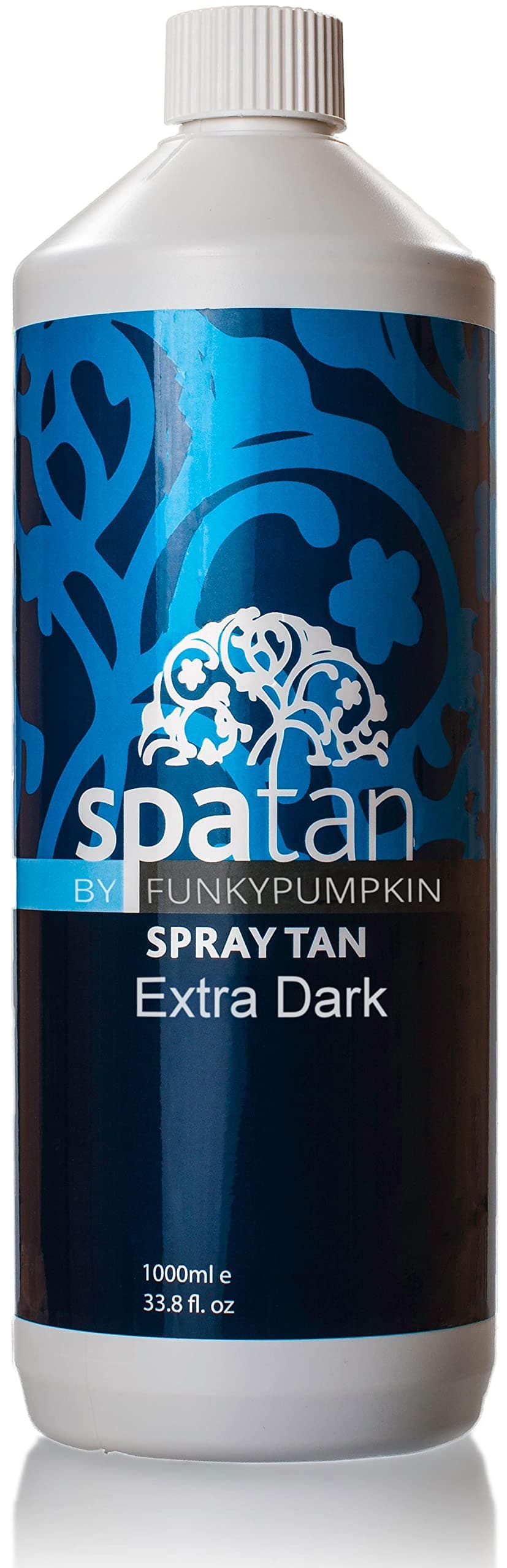 Spatan Spray Tan Solution - 1 Litre; Extra Dark Shade; Fragrance-Free with Organic DHA; Alcohol, Perfume & Paraben-Free; Quick-Dry Formula for Professional Use