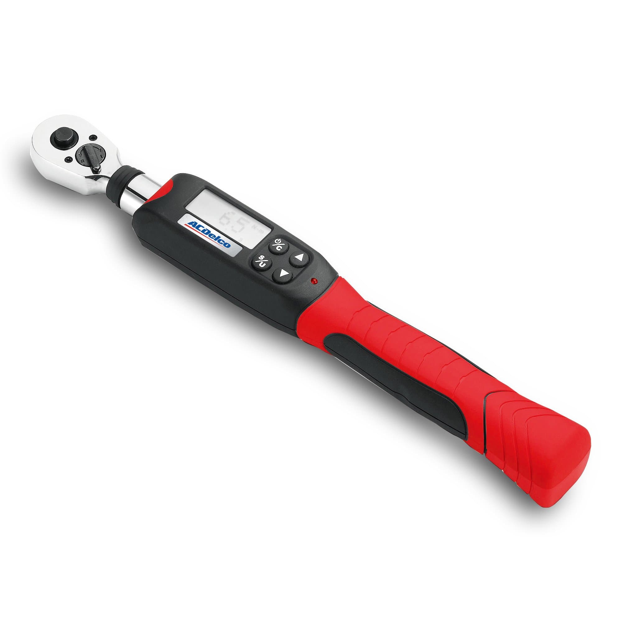 ACDelco ARM601-3 3/8” (3.7 to 37 ft-lbs.) Digital Torque Wrench with Buzzer and LED Flash Notification – ISO 6789 Standards with Certificate of Calibration, Red