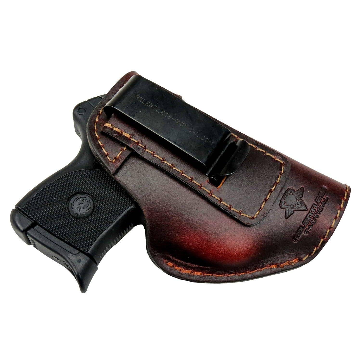 Made in USA - .380 Leather Holster | Fits Ruger LCP / LCP2, Sig P238, Walther PPK, S&W Bodyguard .380 | The Defender Leather IWB Holsters | Concealed Carry IWB Holster