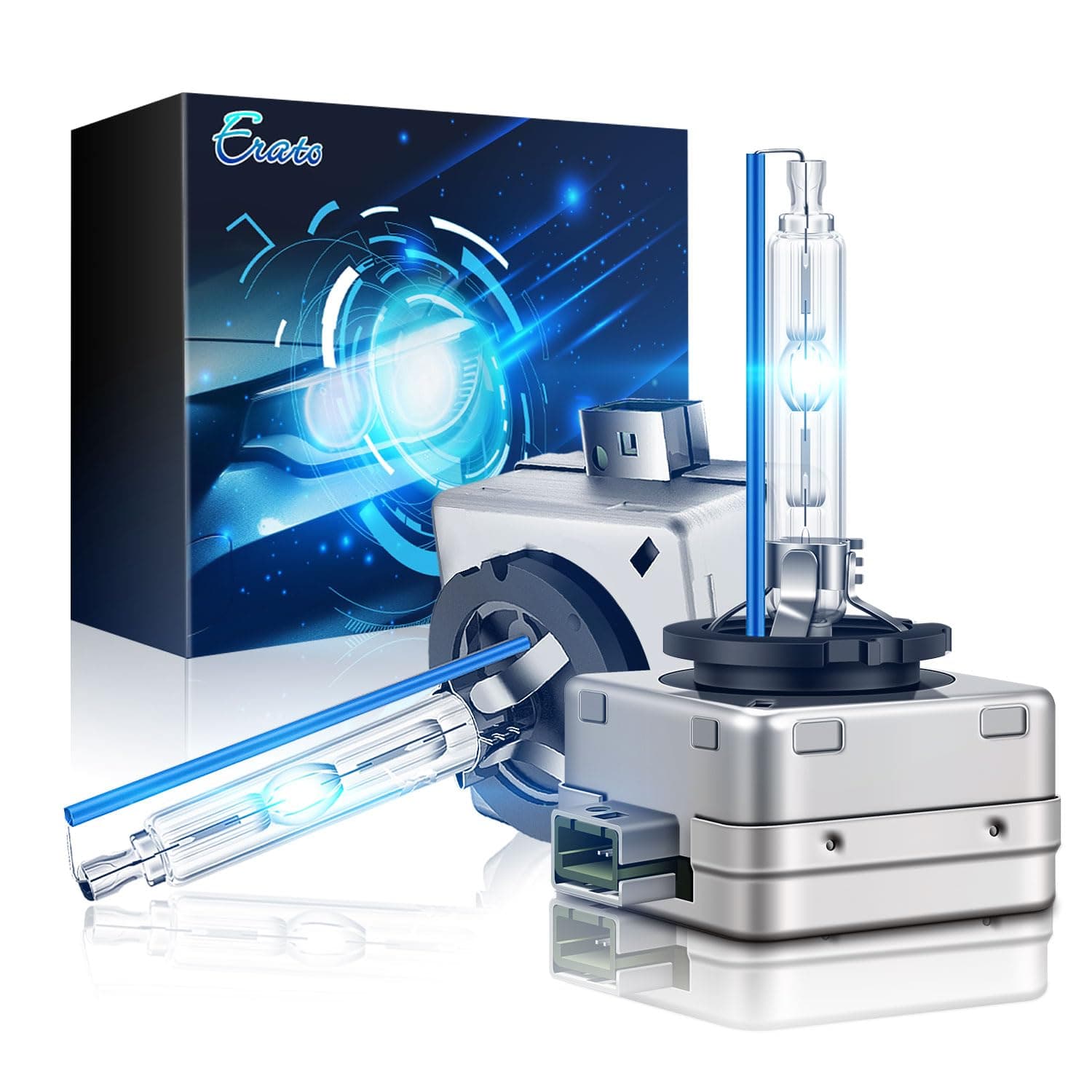 D3S HID Headlight Bulbs 8000K 35W Ice Blue Xenon HID Bulbs 12V Car Replacement Bulbs- Pack of 2