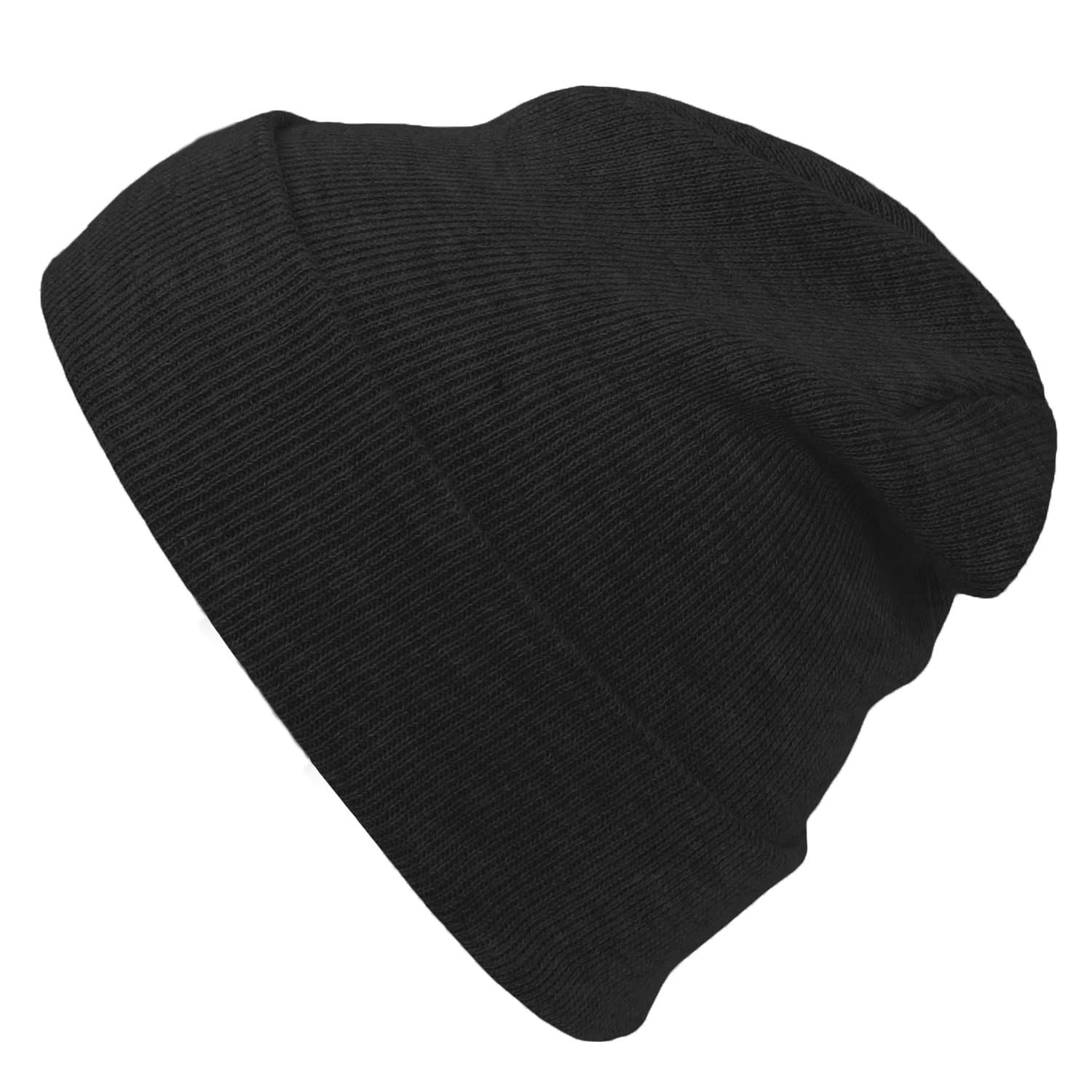 Cap911 Unisex Plain 12 inch Long Beanie - Many Colors, Charcoal, One Size