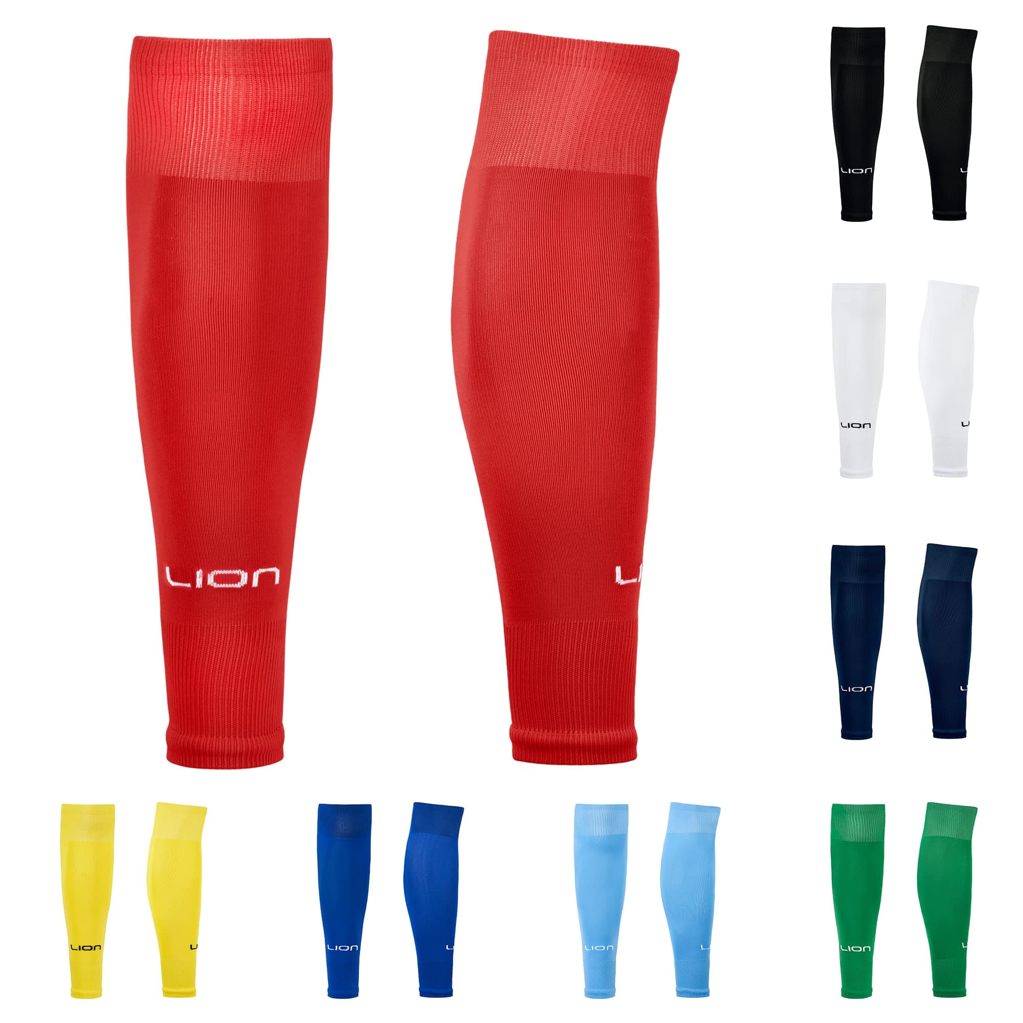 Football Sock Sleeves To Accompany Grip Socks - Fits Over Calf/Shin Pads - Variety Of Colors To Match Your Team Kit