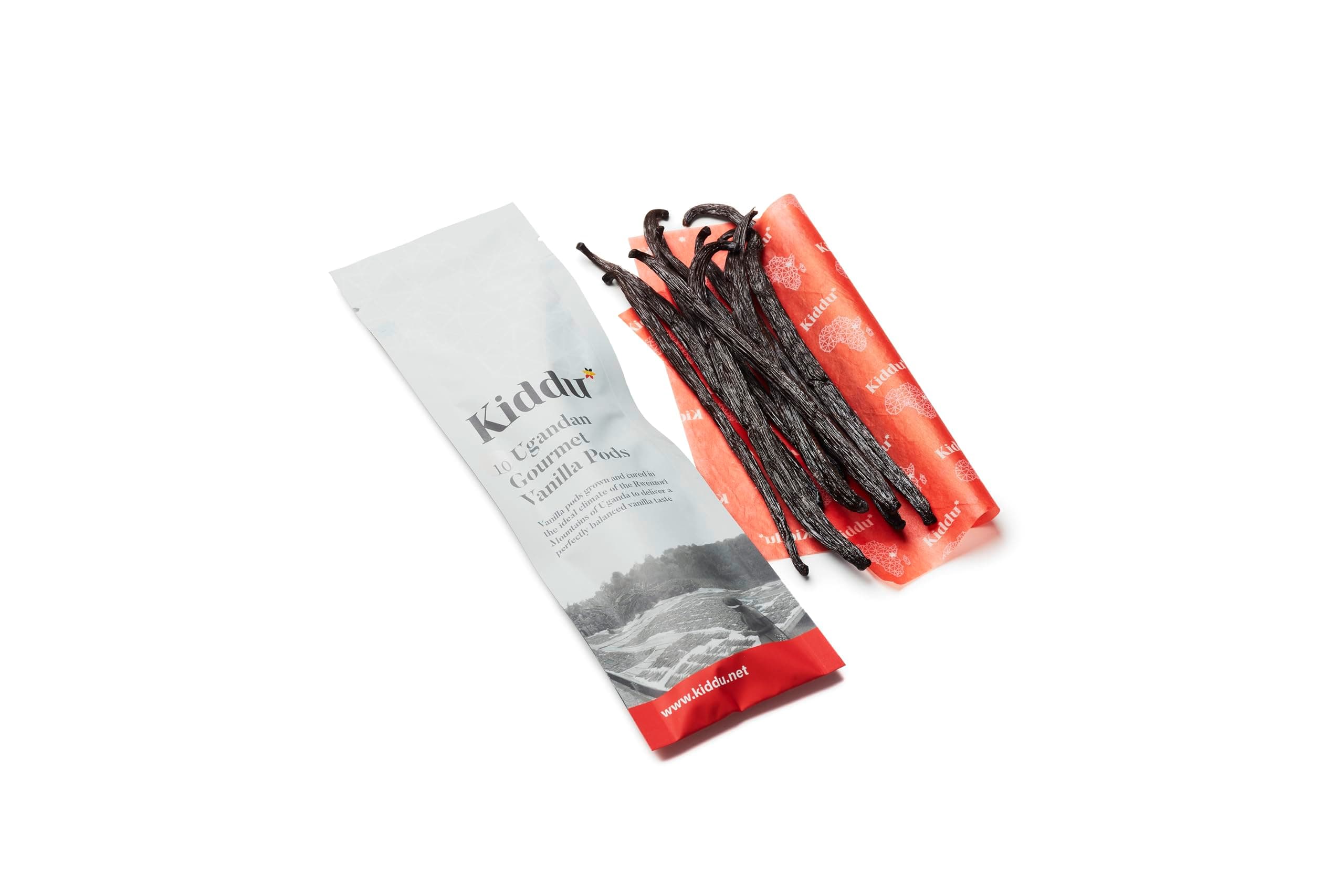10 Gourmet Vanilla Beans for Baking - Whole Grade A Pods in a Resealable Pouch