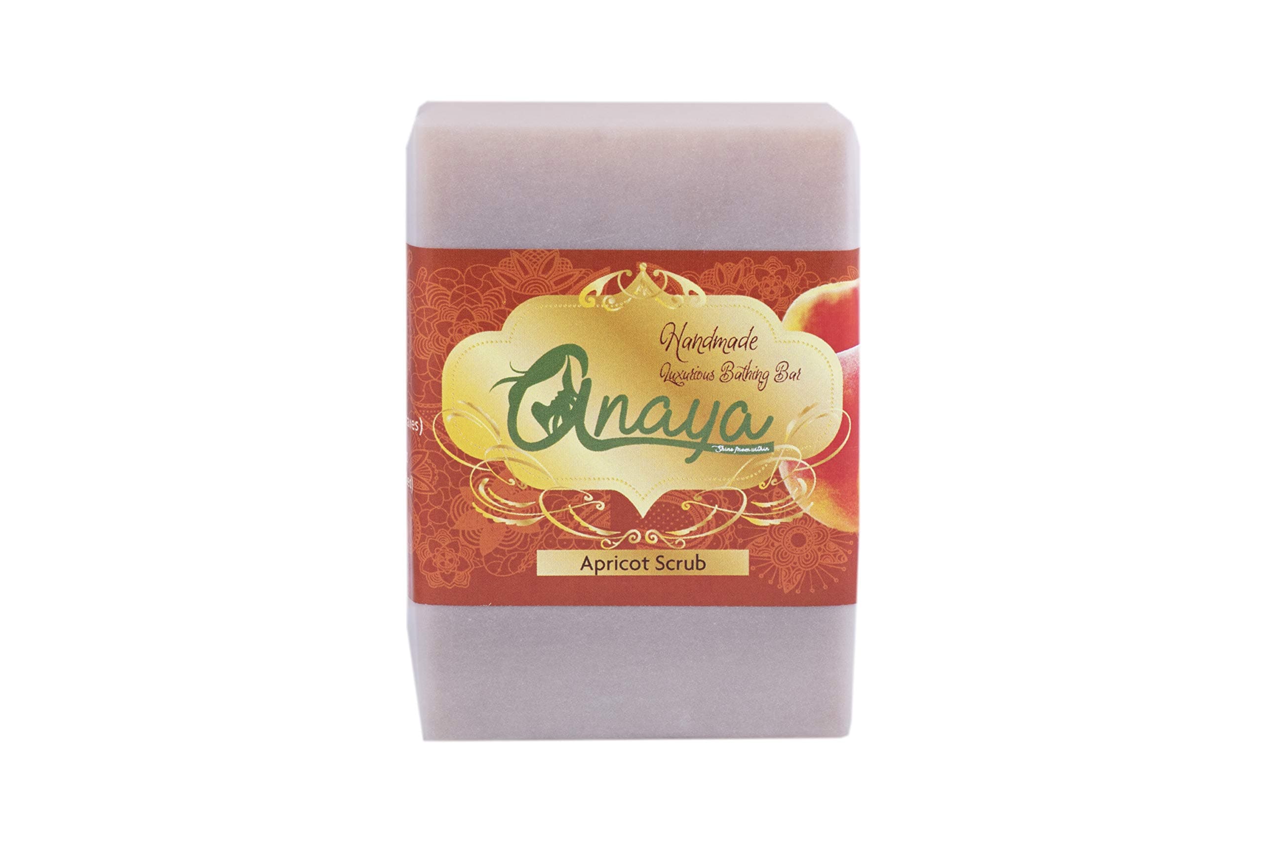 ANAYA Apricot Scrub Luxury Handmade Bathing Bar with the Finest Ayurvedic Ingredients(Pack of 3)