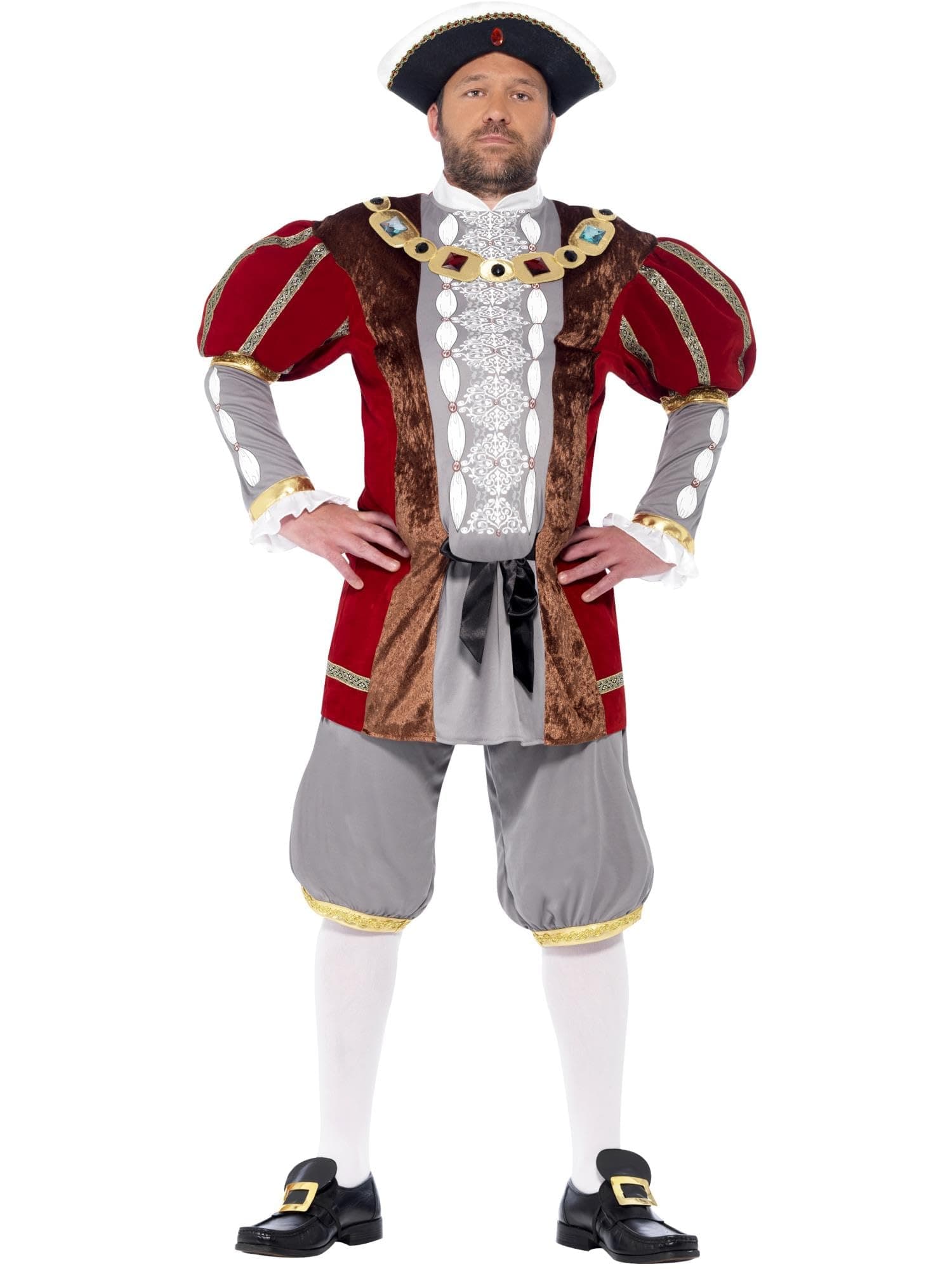 Smiffys Deluxe Henry VIII Costume, Multi-Colour, M, 43431M